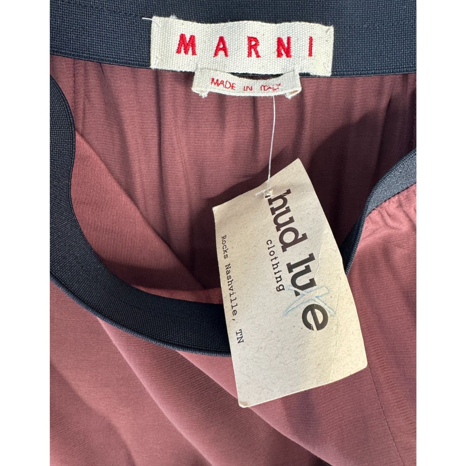 Marni Marni Dress Blue Burgundy Strapless Made Italy Strap size 44 Size XL / US 12-14 / IT 48-50 - 11 Thumbnail