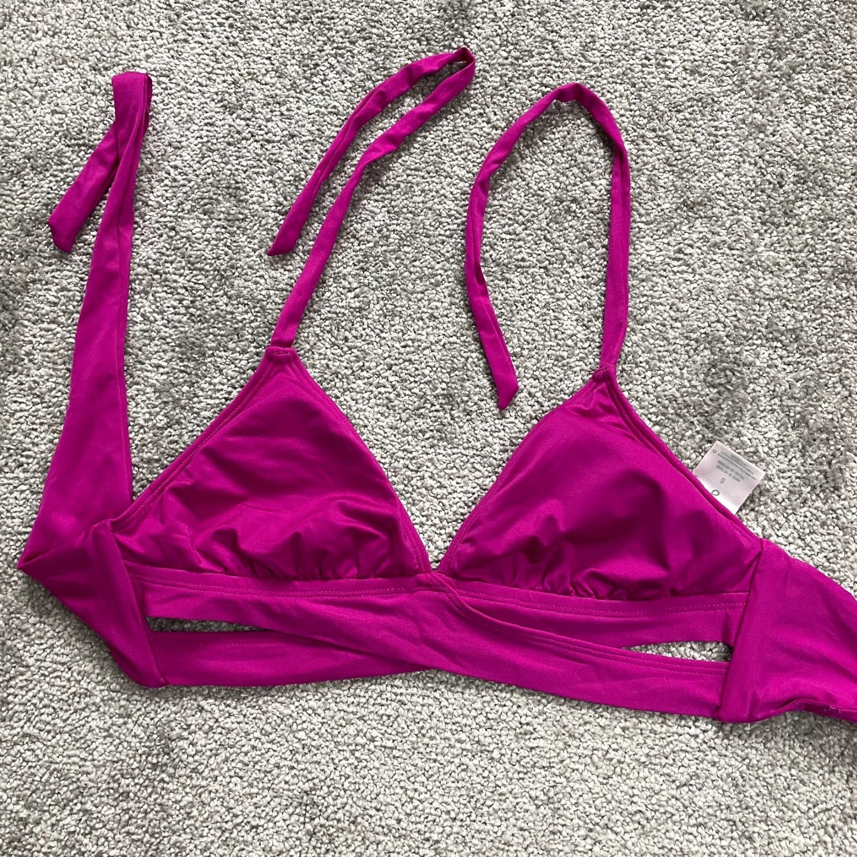 Vintage Kona Sol Bikini Top Women S Purple Halter Back Tie Beach Swimwear Top Adult Small, Nylon Spandex, Adjustable Strap, Beach Theme, Women’s Ittens? Size S / US 4 / IT 40 - 4 Thumbnail