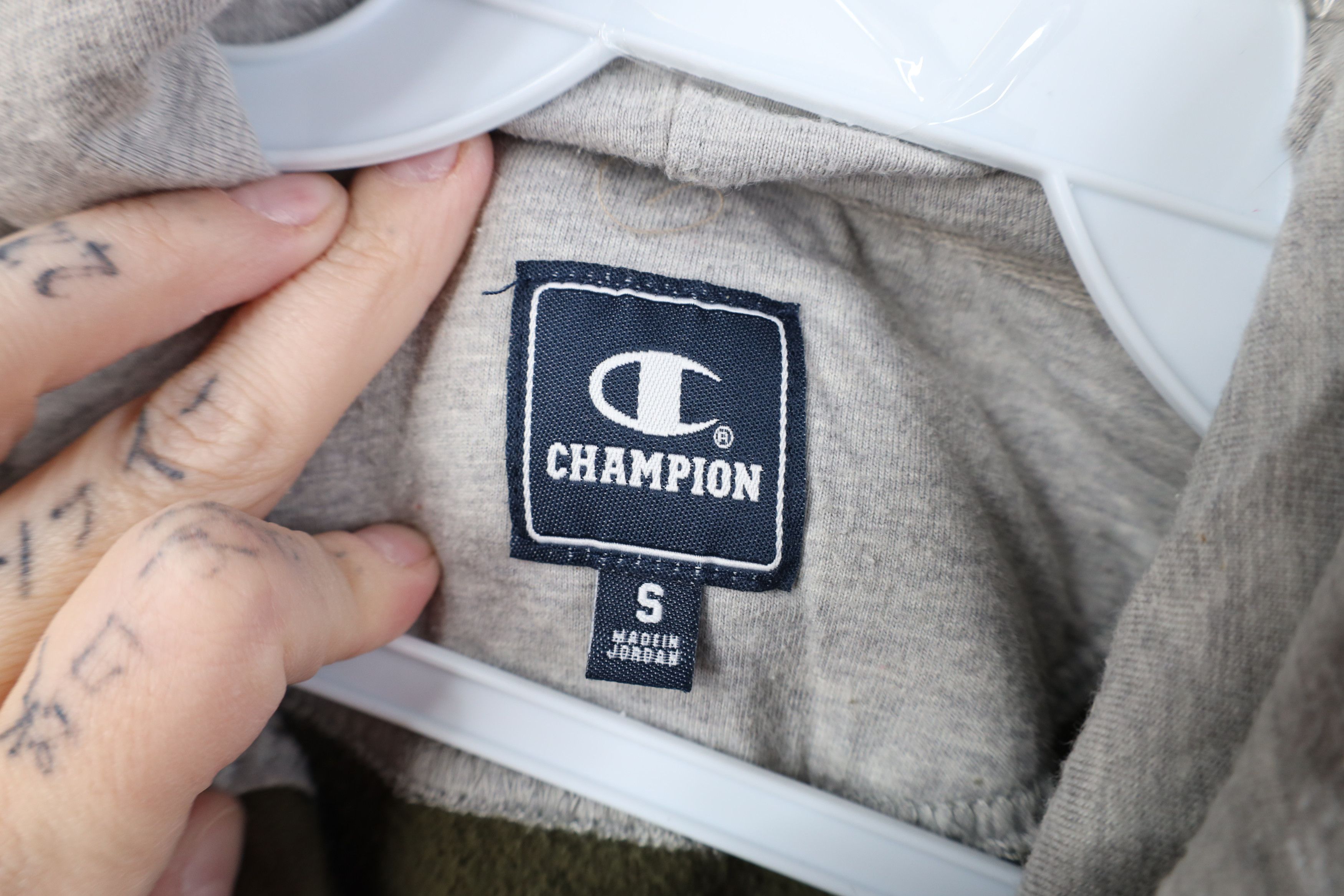 Champion Vintage Y2K Champion Blank Hoodie Sweatshirt Olive Green Size US S / EU 44-46 / 1 - 7 Thumbnail