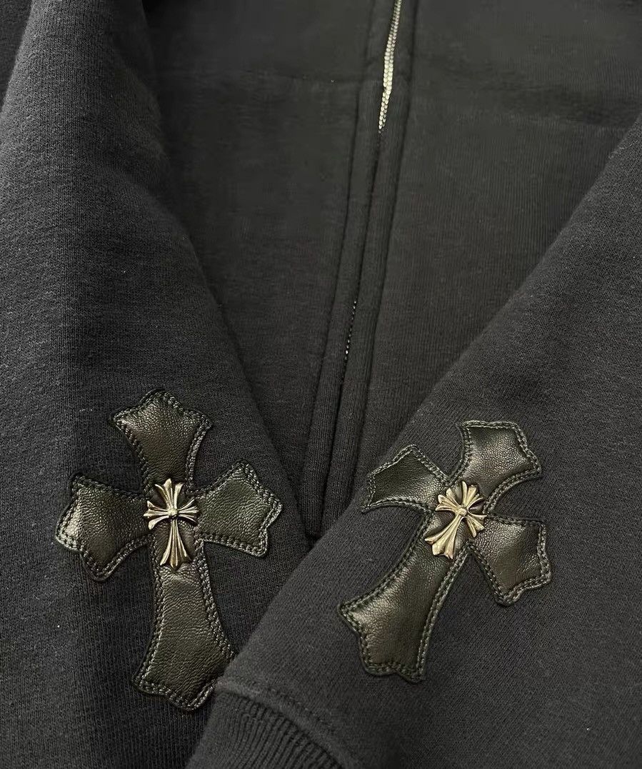 Chrome Hearts Chrome Hearts M Silver Cross Patches Zip Up Hoodie Size US M / EU 48-50 / 2 - 4 Thumbnail