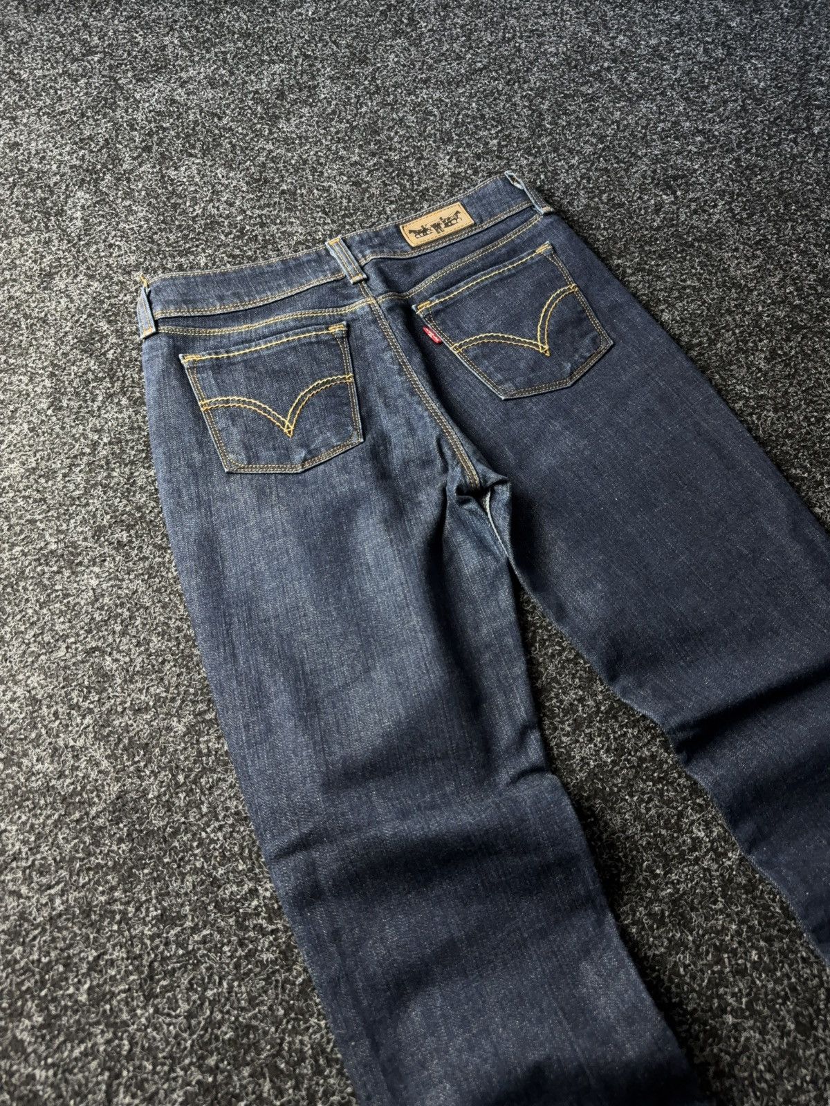 Levi's Y2K 00s Levi’s 417 Straight Fit Denim Jeans Dark Wash Size 30" / US 8 / IT 44 - 14 Thumbnail