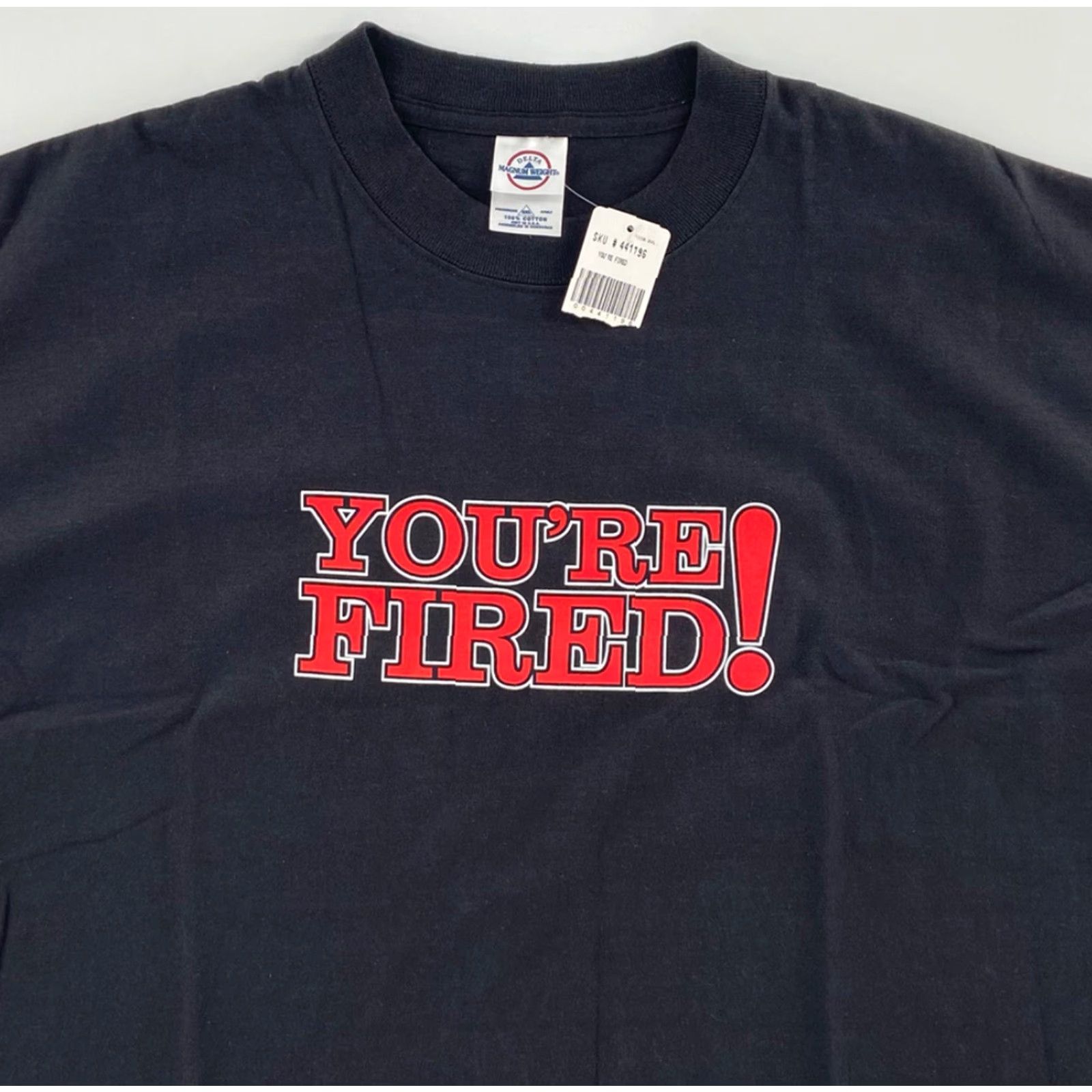 Delta VINTAGE Donald Trump You're Fired TV Show Shirt Adult 2XL Black Graphic Tee Men Size US XXL / EU 58 / 5 - 3 Thumbnail