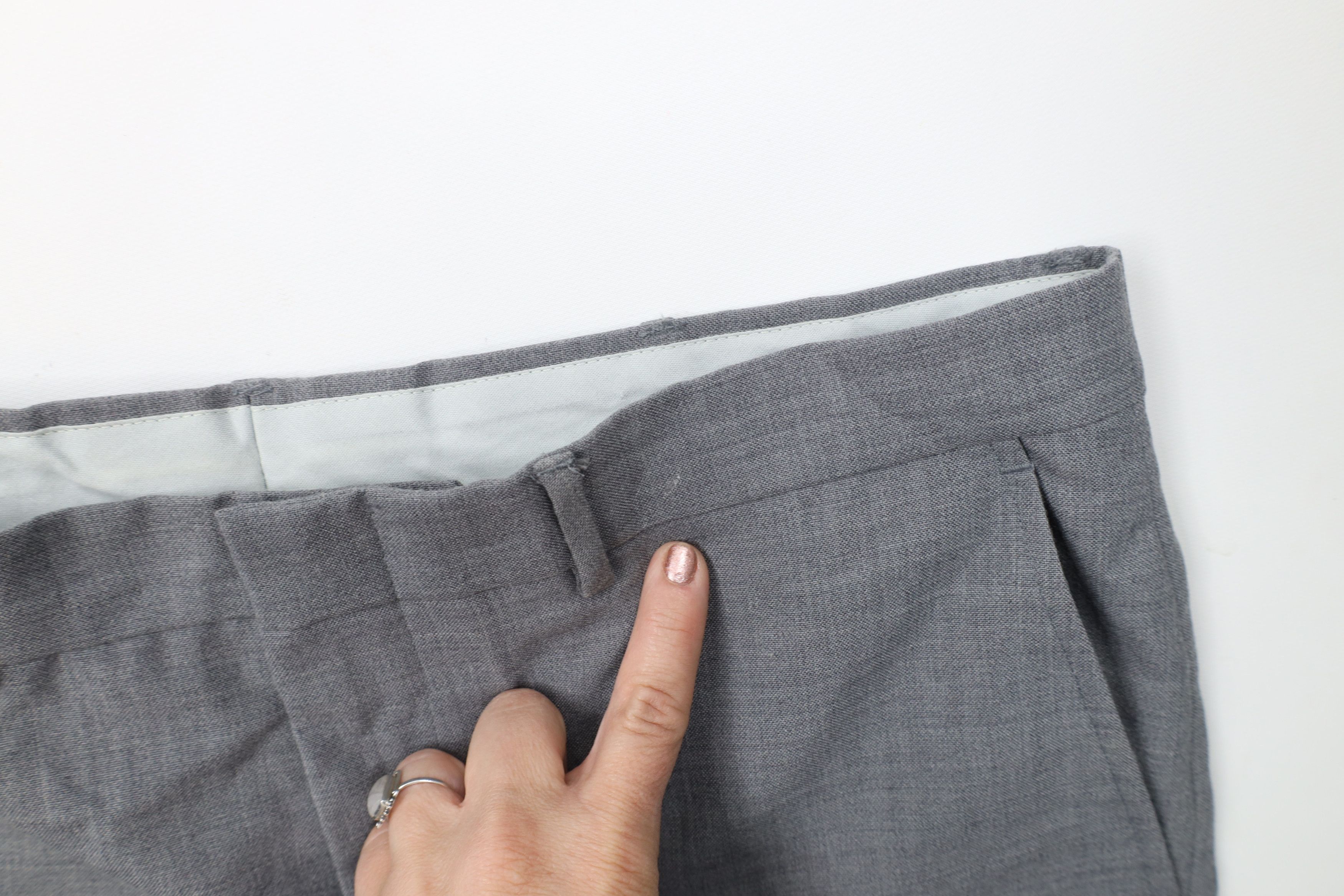 Vintage Vintage 90s Streetwear Wool Blend Wide Leg Chino Pants Gray Size US 36 / EU 52 - 5 Thumbnail