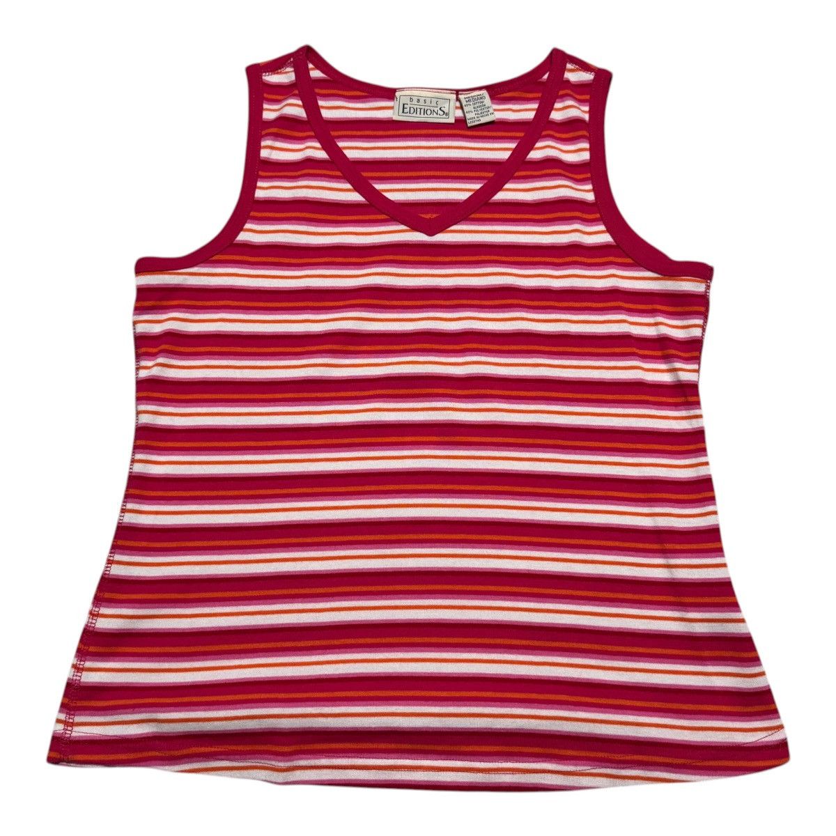 Basic Editions Vintage Basic Editions Striped Tank Top Women's Medium Size M / US 6-8 / IT 42-44 - 1 Thumbnail