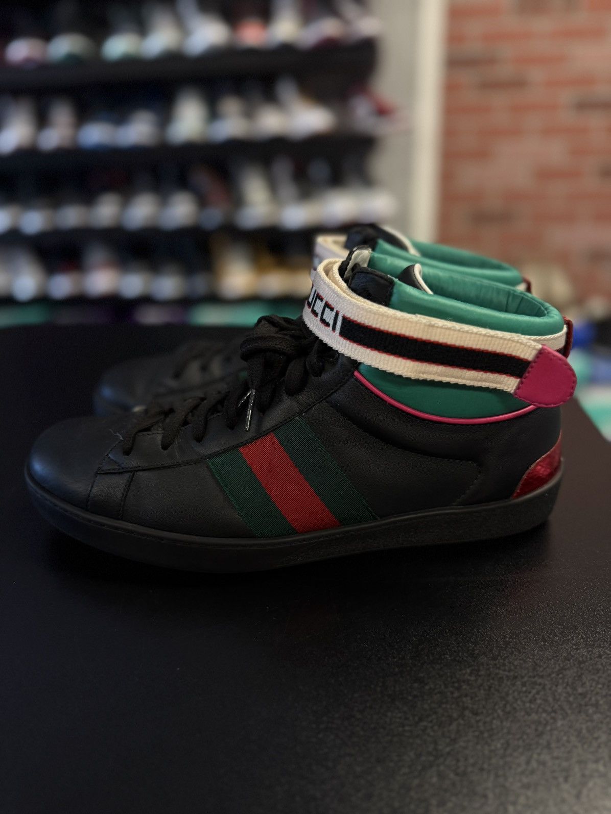 Gucci Gucci Mid Top Sneaker W Strap Size 8G/8.5US Size US 8.5 / EU 41-42 - 5 Thumbnail