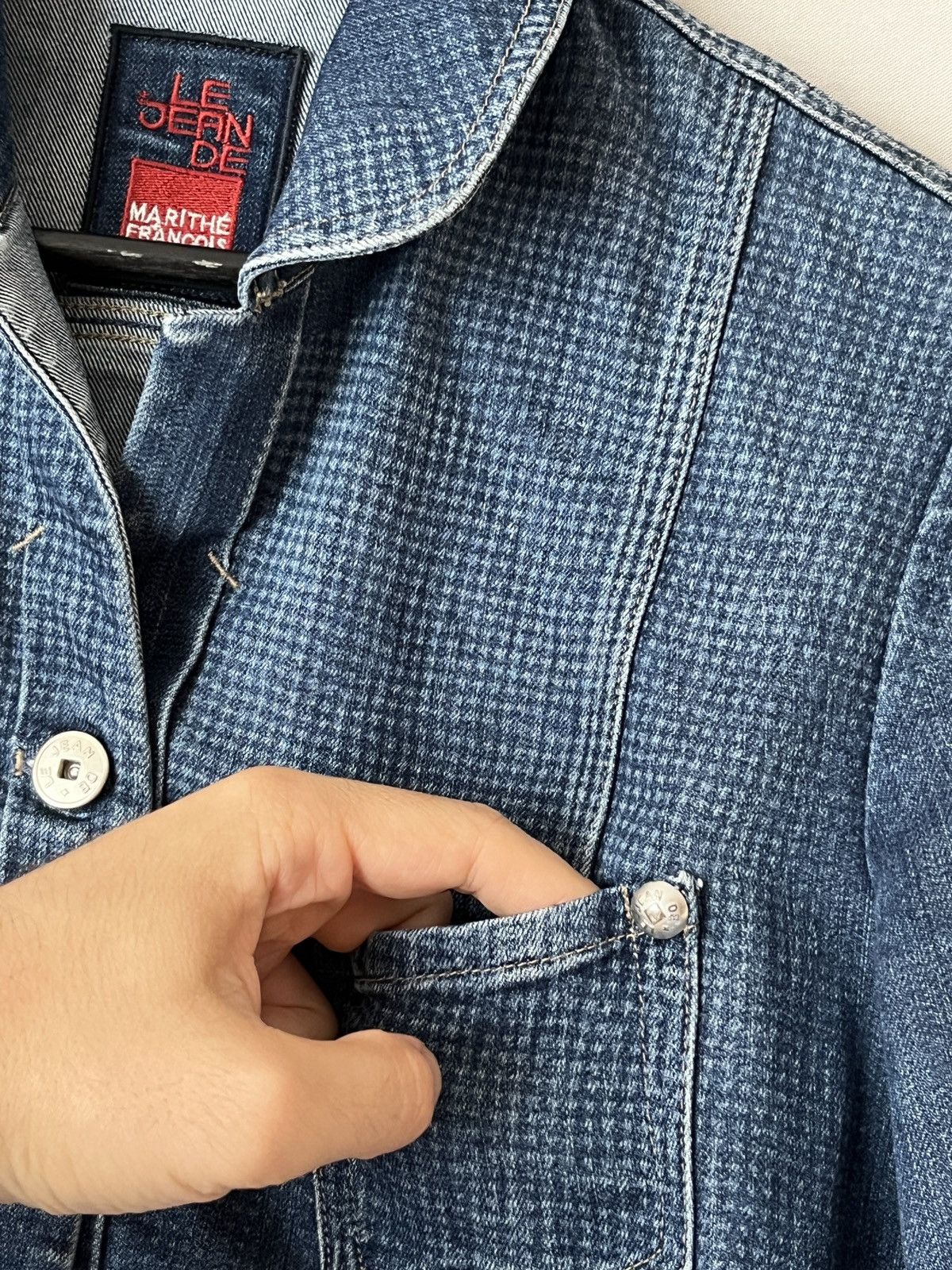 Marithe + Francois Girbaud Marithe Francois Girbaud Denim Trucker Jacket Size S / US 4 / IT 40 - 6 Thumbnail