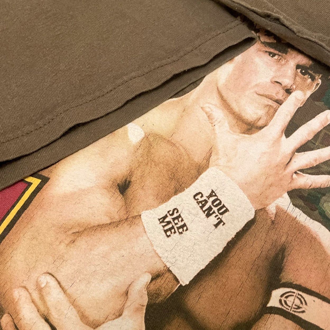 Vintage VINTAGE WWE Jonn Cena Shirt You Cant See Me Mens XL Brown T-Shirt 90s 2000s Mens Size US XL / EU 56 / 4 - 2 Thumbnail