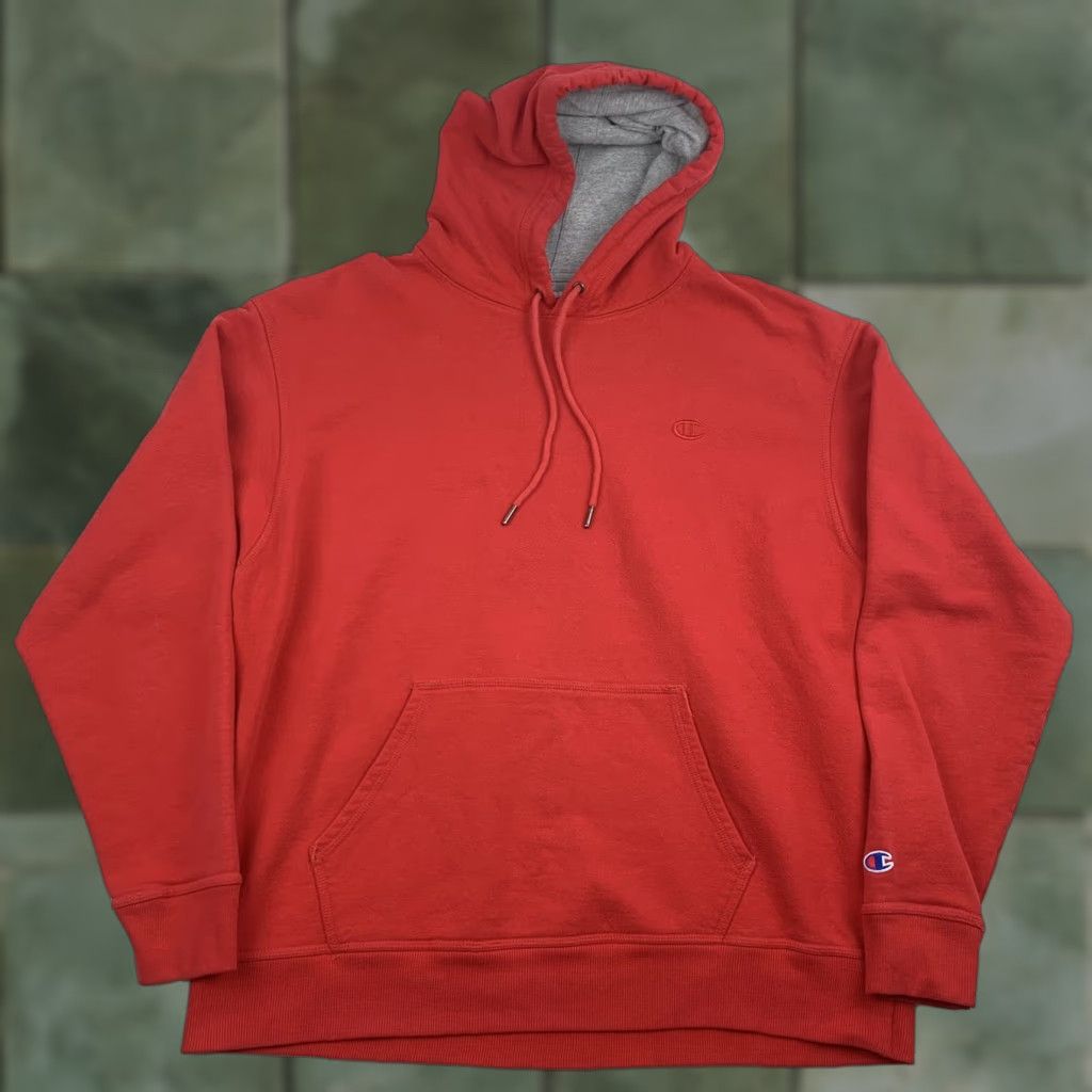 Champion VINTAGE Champion Hoodie Adult XL Red Sweatshirt Pullover Jacket Y2K Streetwear Mens XL Red Logo American 90s Size US XL / EU 56 / 4 - 1 Thumbnail