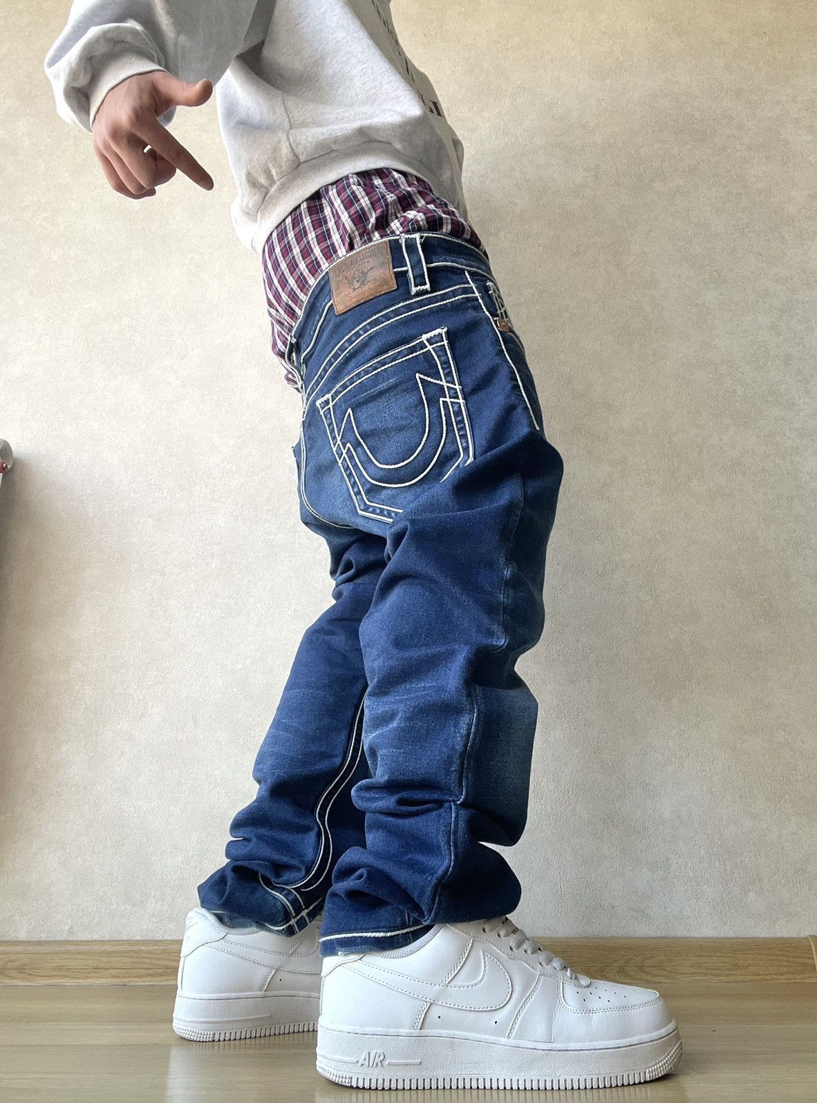 Vintage True Religion BILLY Distressed Denim Jeans Y2K