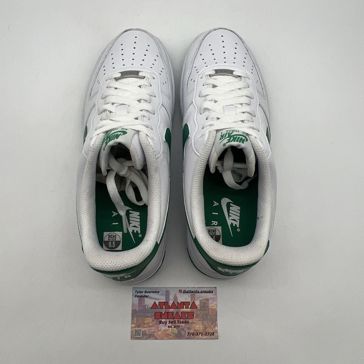 Nike Air Force 1 white malachite Size US 8.5 / EU 41-42 - 6 Thumbnail
