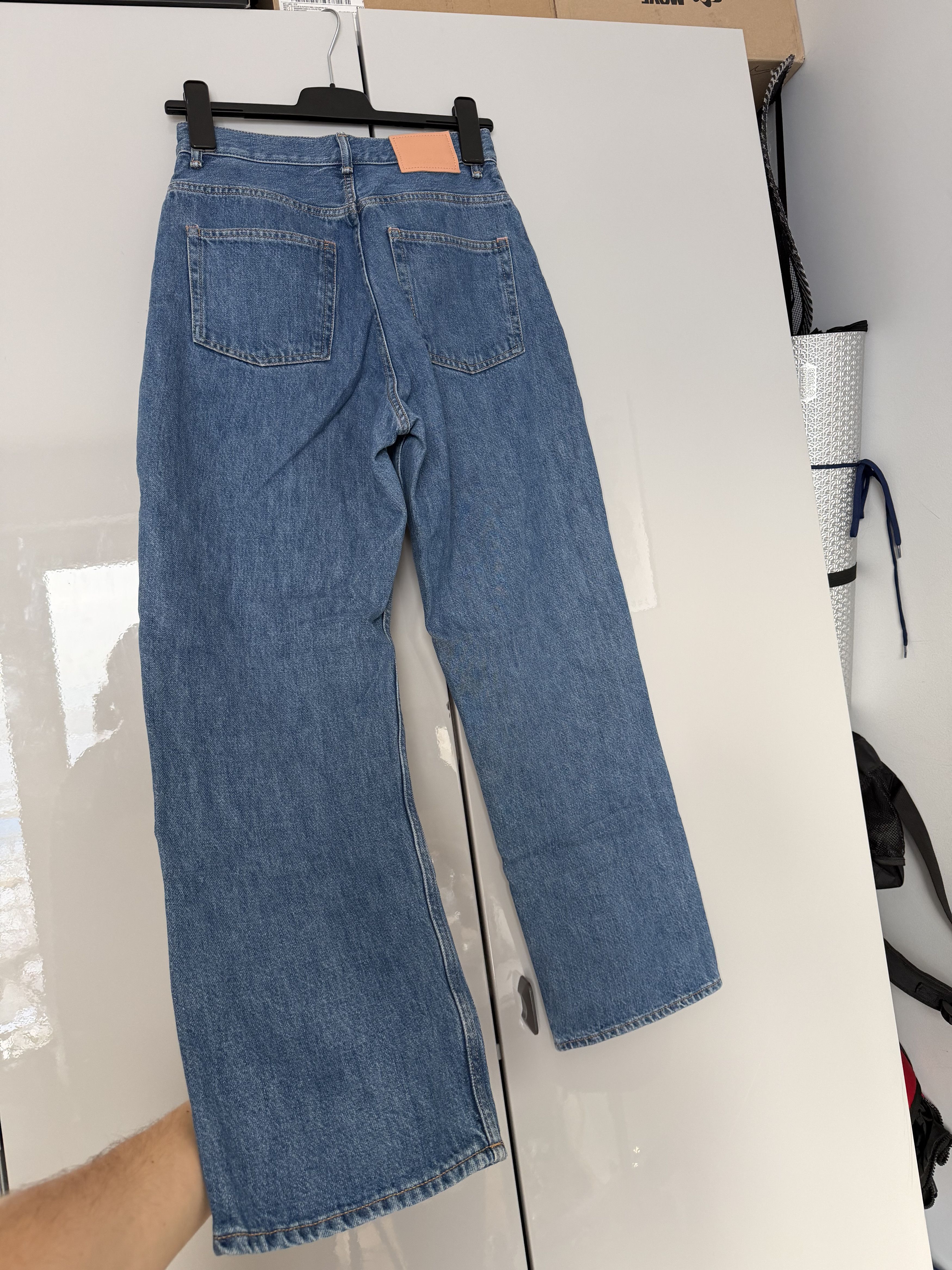Acne Studios Acne Studios 1993 Dark Blue Trash baggy denim pants Size US 27 - 2 Thumbnail