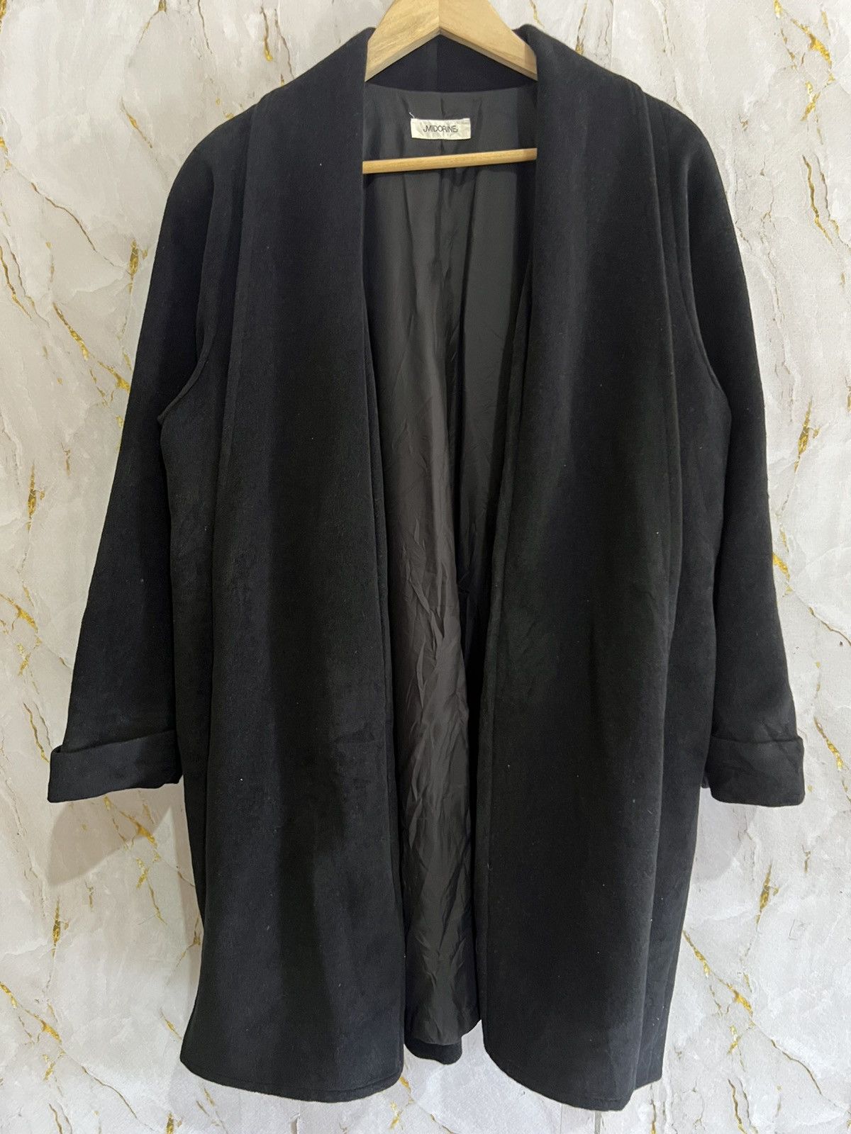 Japanese Brand Vintage Midorine Wool Long Jacket / Coat Size US XXL / EU 58 / 5 - 1 Thumbnail