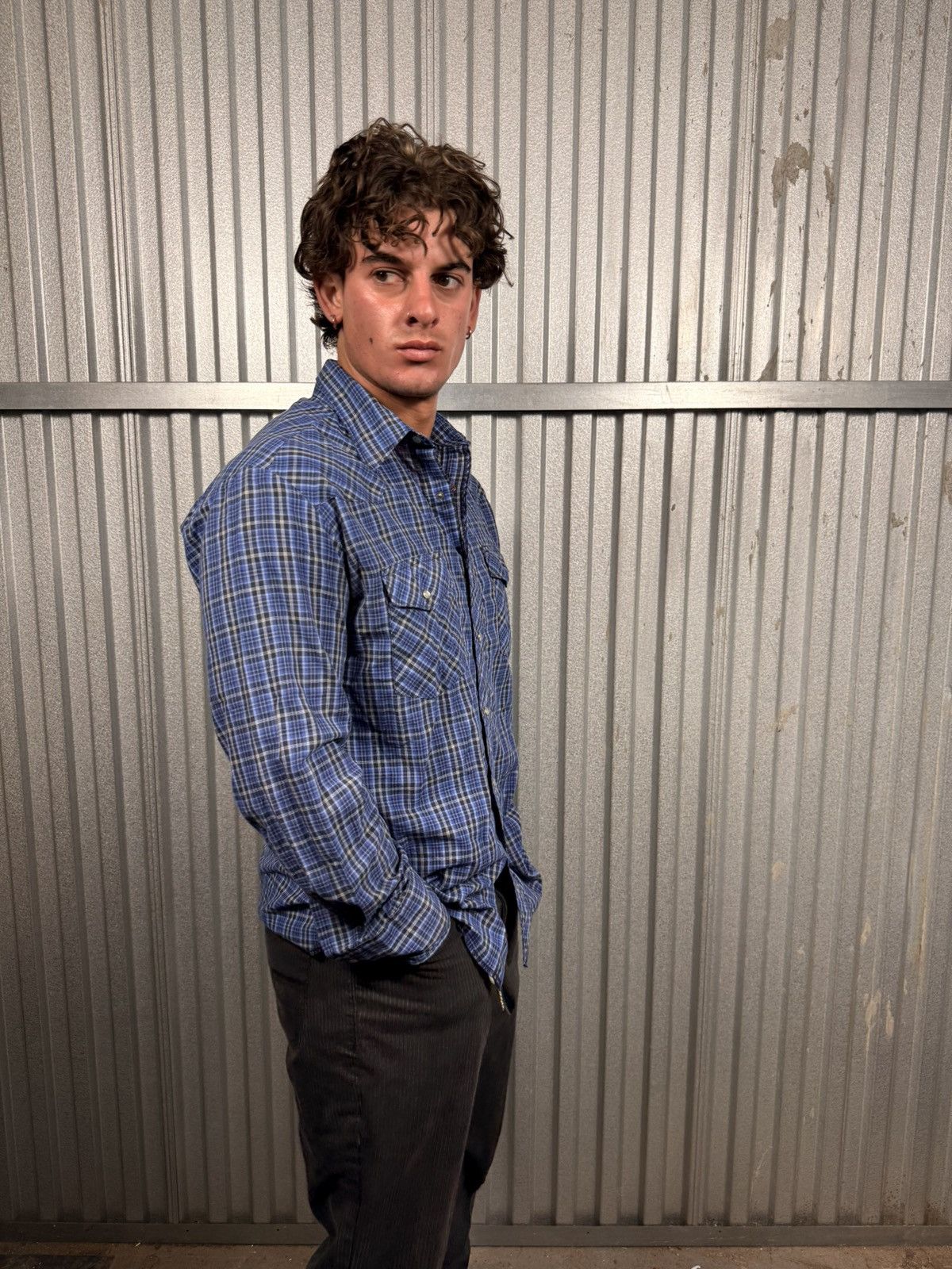 Wrangler Vintage Wrangler Western Pearl Snap Button Up Plaid Shirt Size US L / EU 52-54 / 3 - 11 Thumbnail