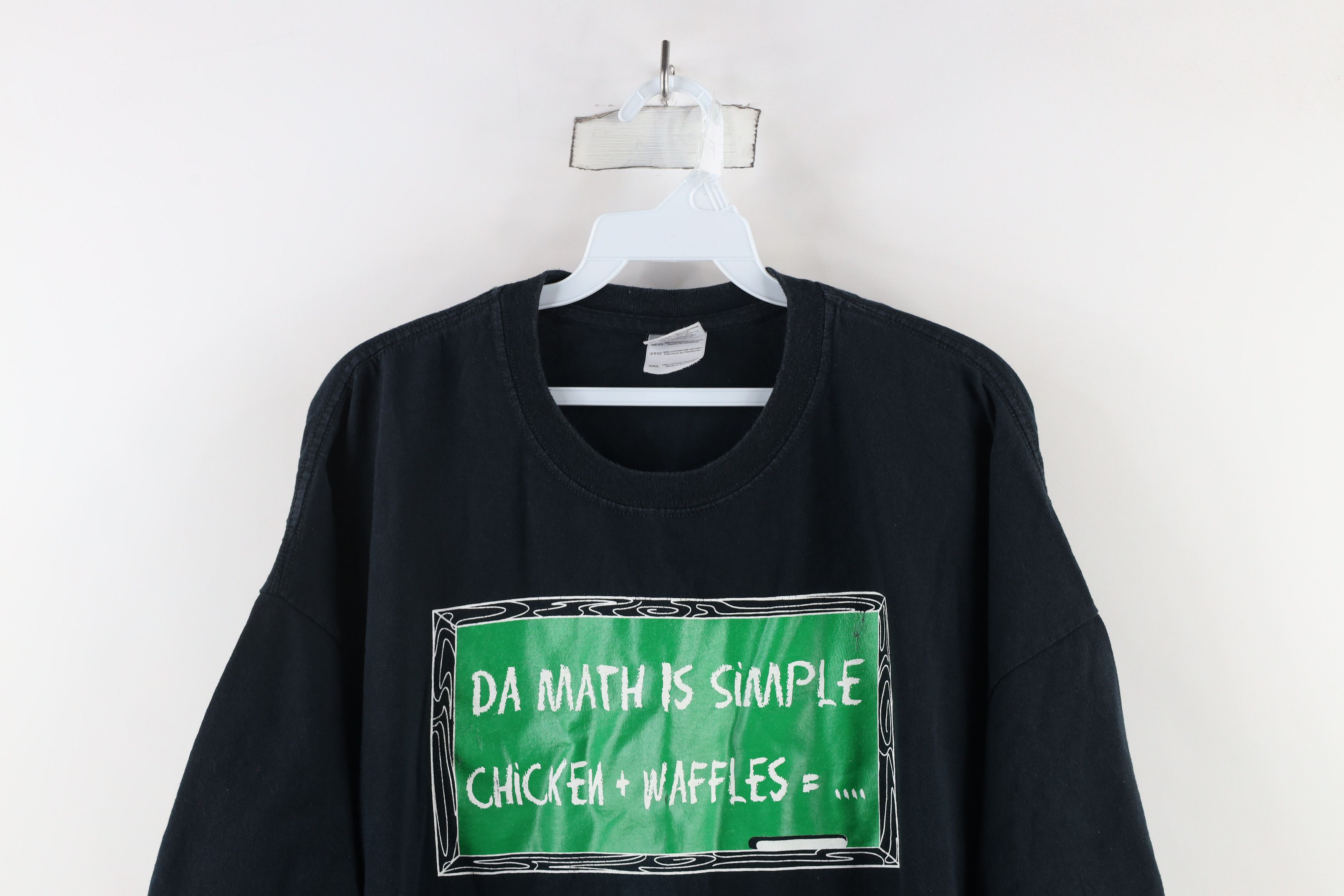 Vintage Vintage Streetwear Math Is Simple Chicken & Waffles T-Shirt Size US XXL / EU 58 / 5 - 2 Thumbnail