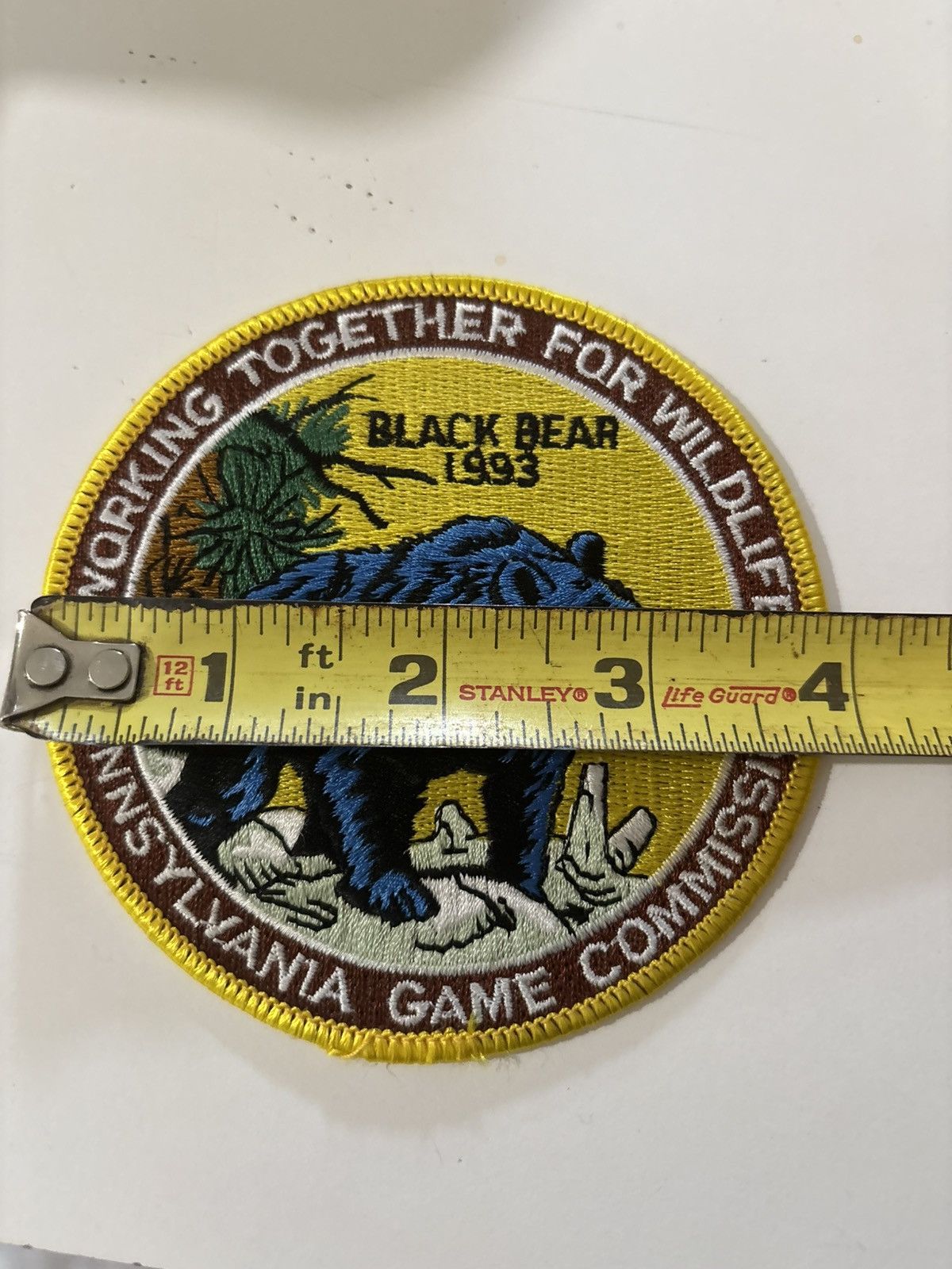 Other 90s Black Bear Conservation PA Game Vintage Sew On Patch Size ONE SIZE - 2 Thumbnail