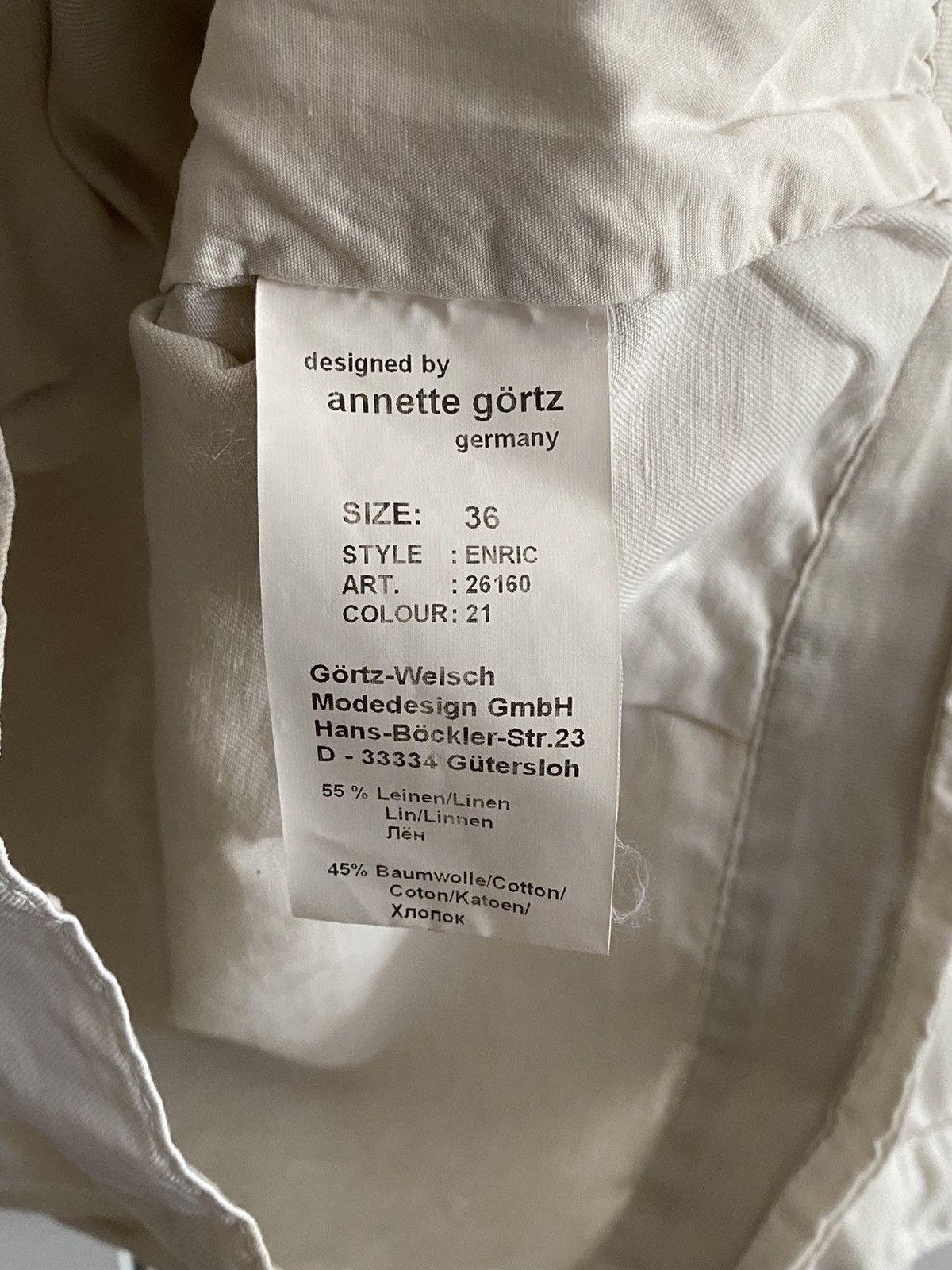 Annette Gortz Annette Görtz Beige Linen Jacket Size S / US 4 / IT 40 - 5 Thumbnail