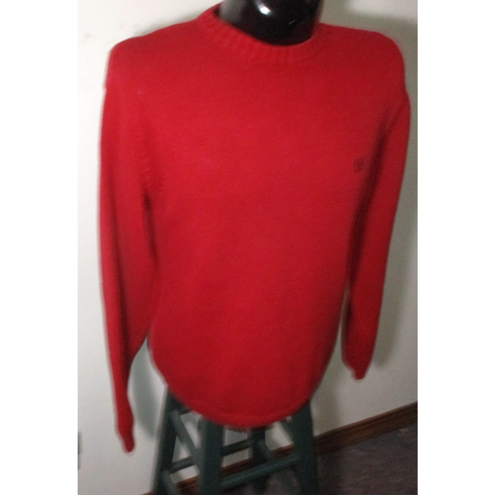 Chaps CHAPS Sweater Men L Red 100% Cotton Long Sleeve Crew NWOT Size US L / EU 52-54 / 3 - 3 Thumbnail