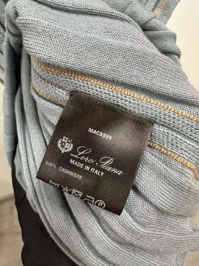 Loro Piana LORO PIANA Smog blue knit sweater Size S / US 4 / IT 40 - 5 Thumbnail