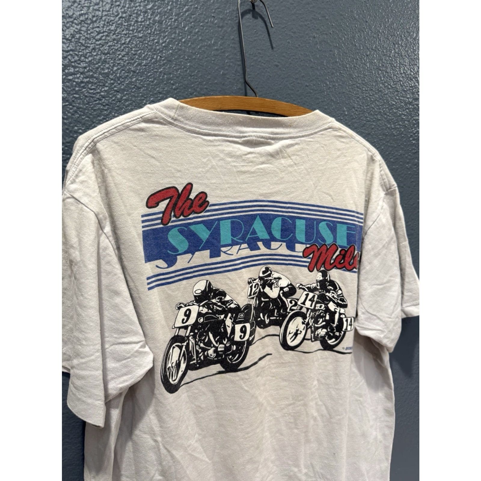 Camel VINTAGE Syracuse Mile Flat Track Racing Motorcycle Tee XL Gray Camel Pro Shirt 1980s Men’s Mens Size US XL / EU 56 / 4 - 2 Thumbnail