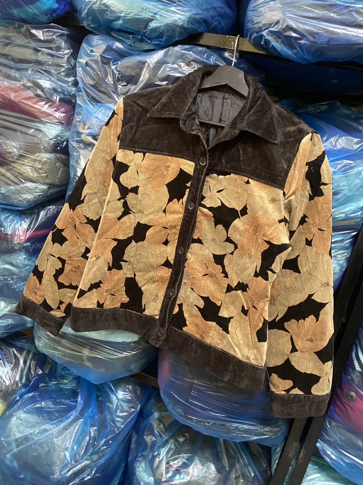 Vintage Vintage Algonrier Floral Corduroy Jacket - Japanese Design Size M / US 6-8 / IT 42-44 - 2 Thumbnail
