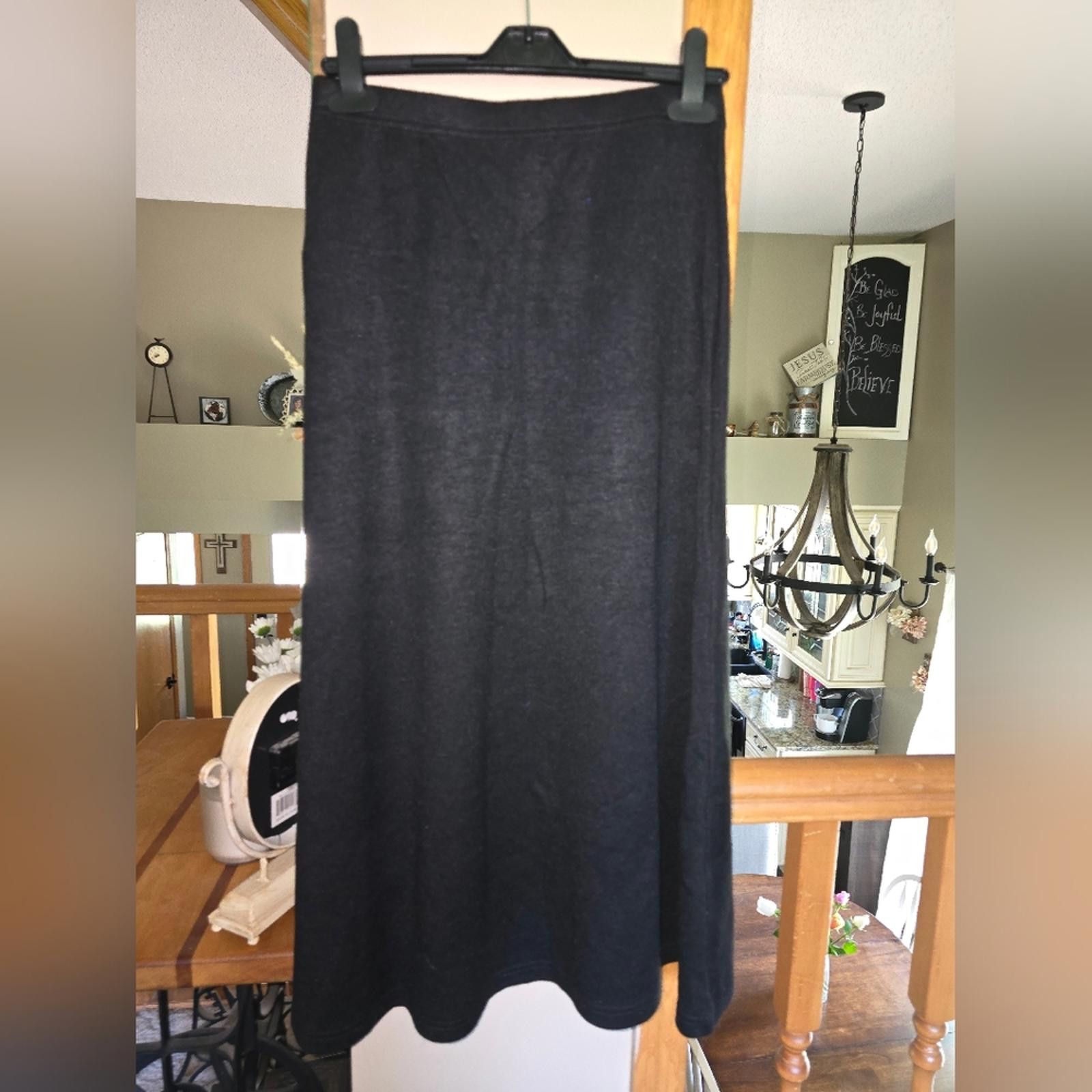 Designer OGL Black A-Line High-Low Maxi Skirt Size 28" / US 6 / IT 42 - 2 Thumbnail