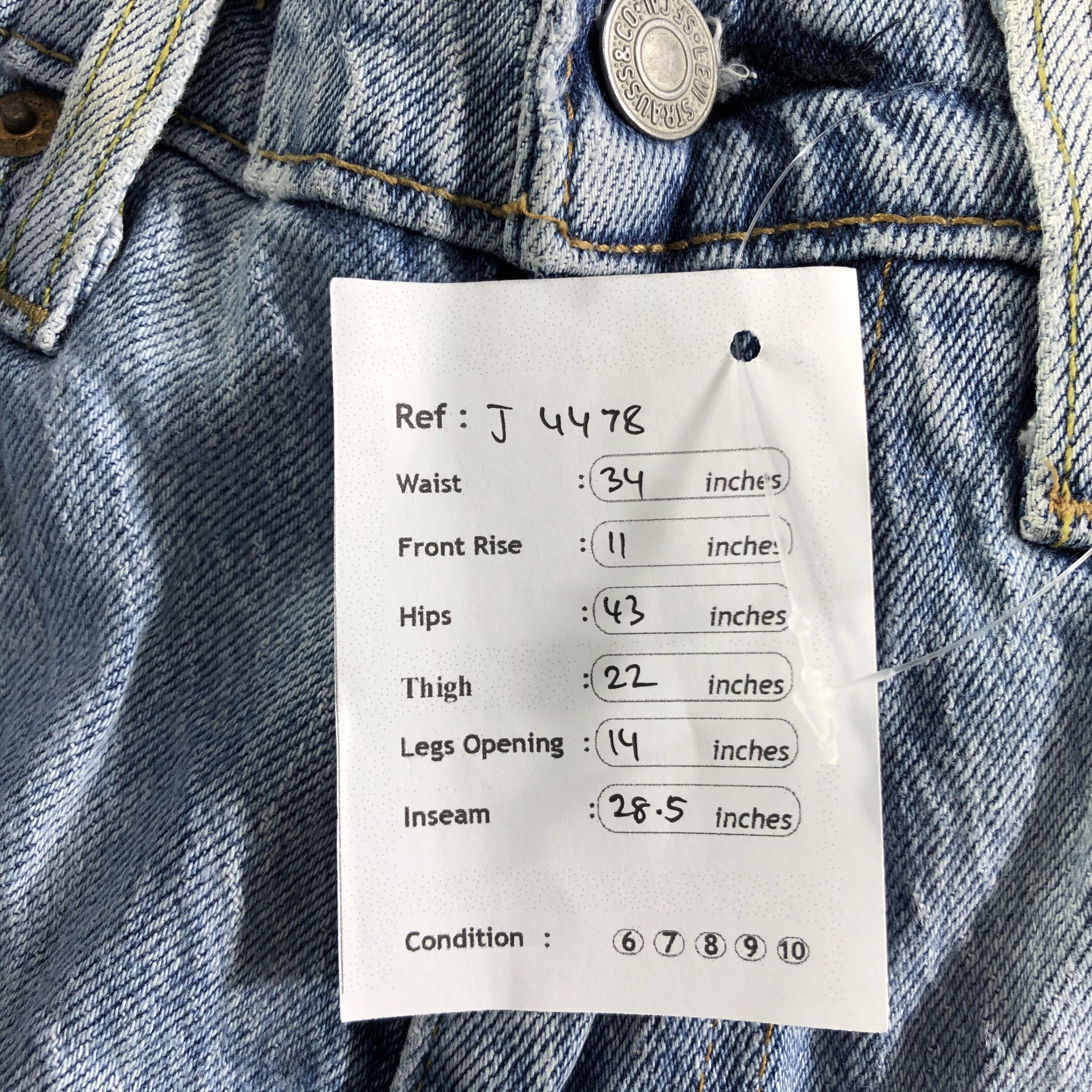 Levi's Vintage Light Wash Levis 541 Jeans-J4478 Size US 34 / EU 50 - 11 Thumbnail