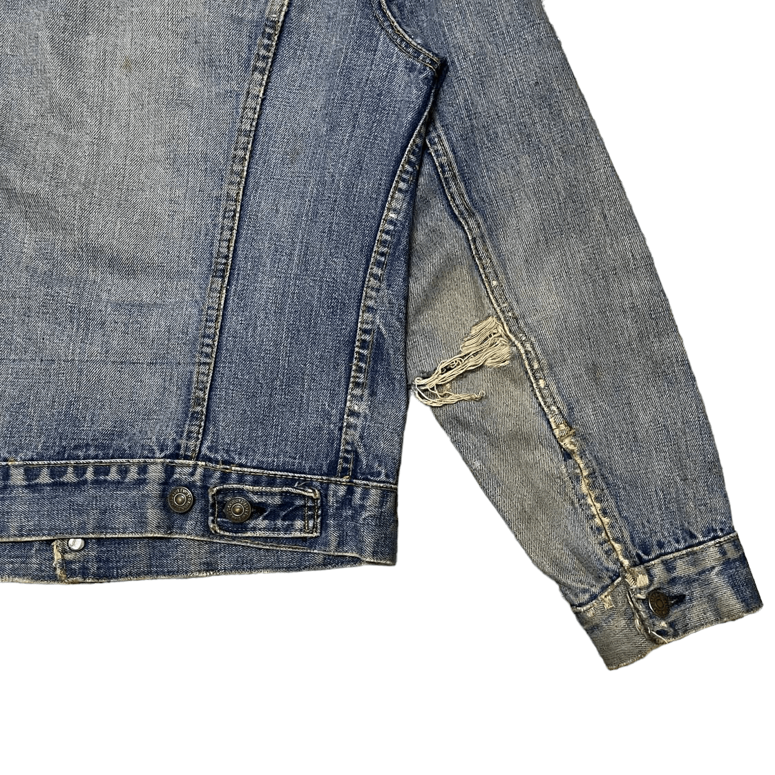 Levi's Vtg 60's Levis Type 3 Big E Denim Jacket Trashed Distressed Size US M / EU 48-50 / 2 - 19 Thumbnail