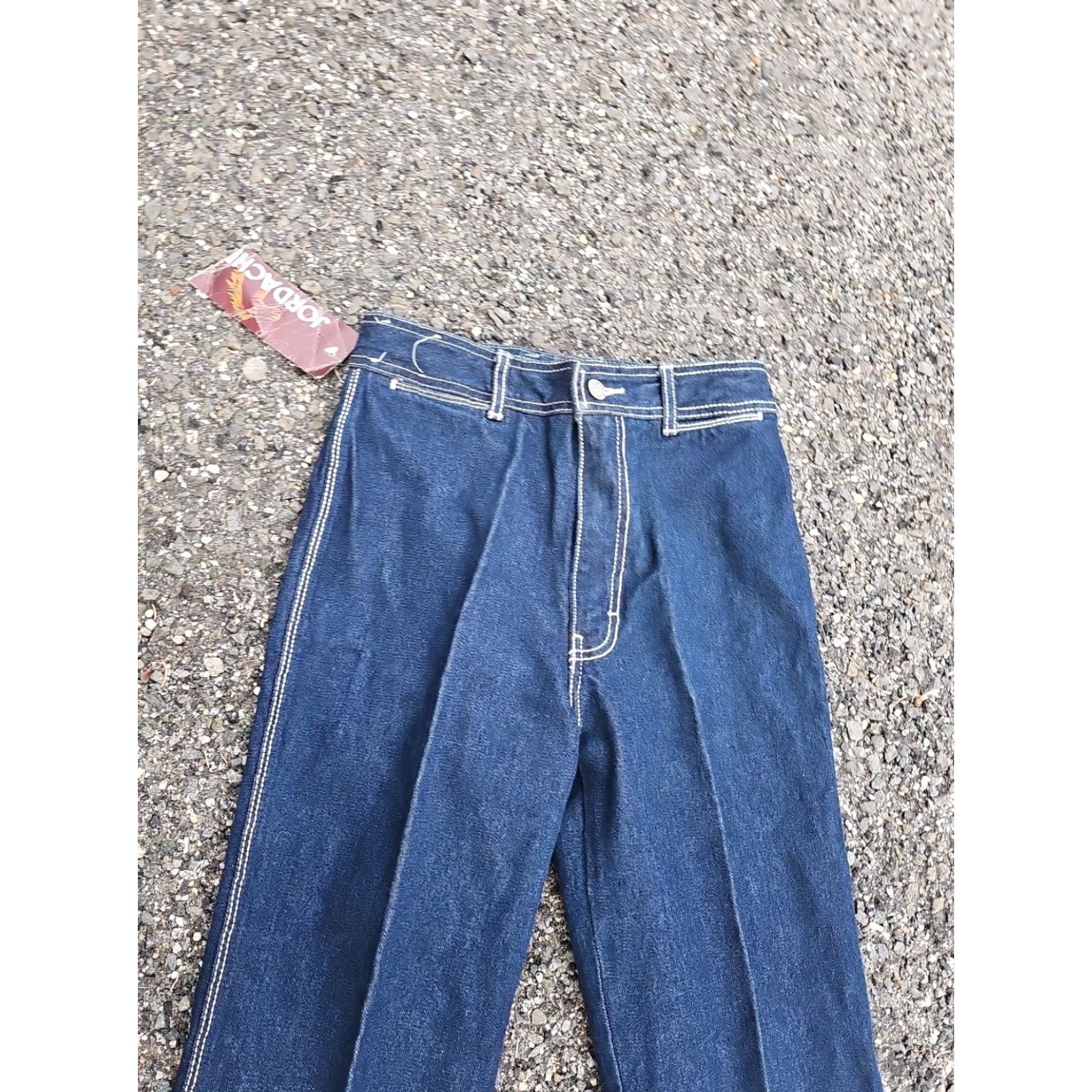 Jordache Jordache Jeans Unhemmed Vintage Long Dark Wash Deadstock 31 Men Blue 26x35.5 Size US 31 - 2 Thumbnail