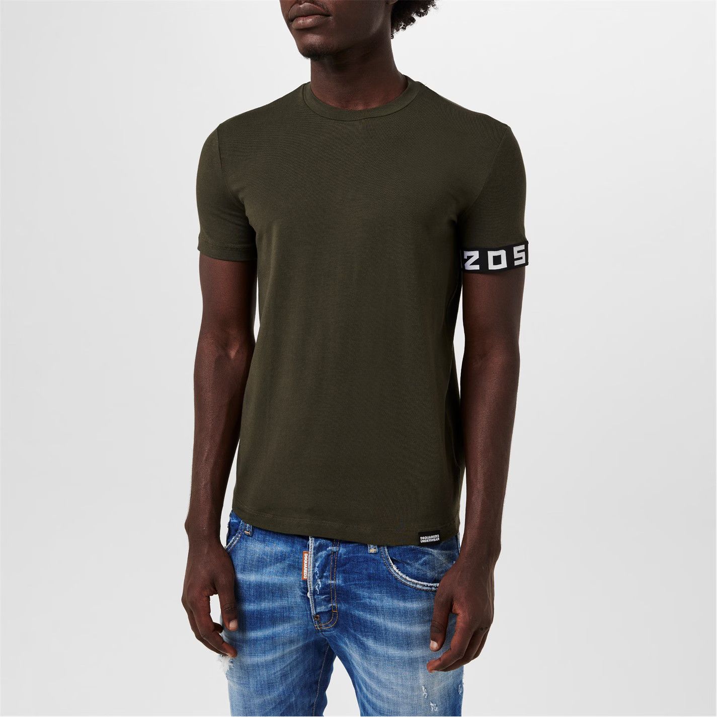 Dsquared2 o1g2r1mq0426 Tape Logo T-Shirt in Green Size US L / EU 52-54 / 3 - 3 Thumbnail