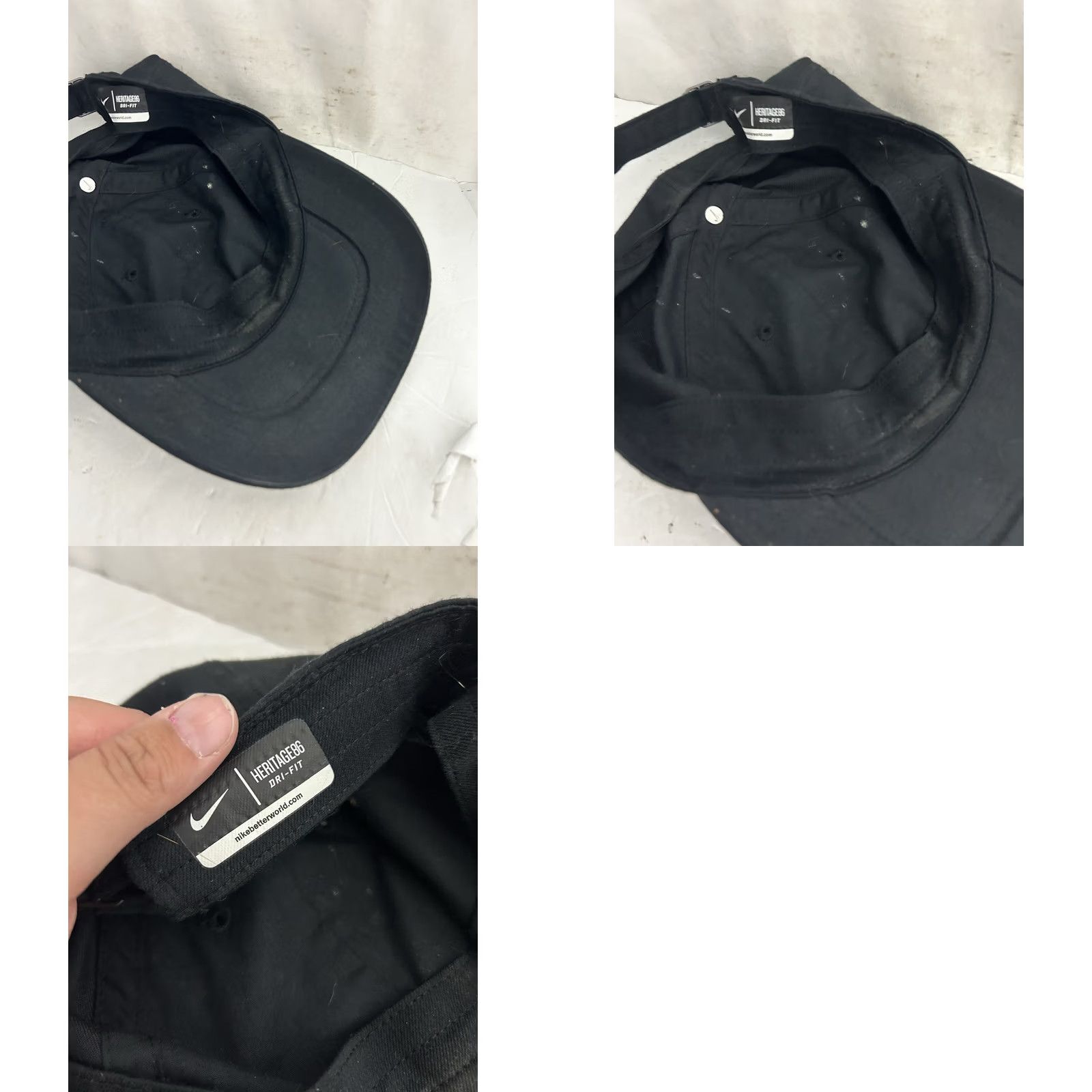 Nike Nike Heritage86 DriFit Baseball Cap Strapback Black White Swoosh Men One Size Black Cap Size ONE SIZE - 9 Thumbnail