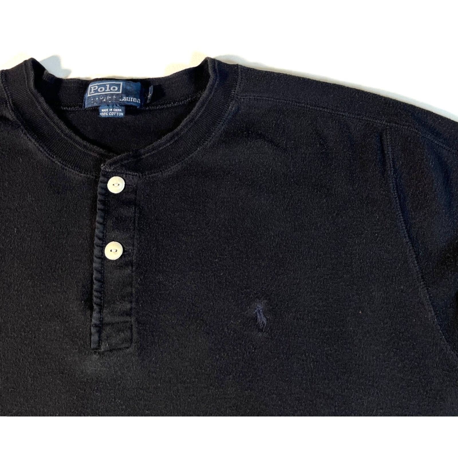 Polo Ralph Lauren Polo Ralph Lauren Men's Henley Shirt Long Sleeve Black XL Size US XL / EU 56 / 4 - 6 Thumbnail