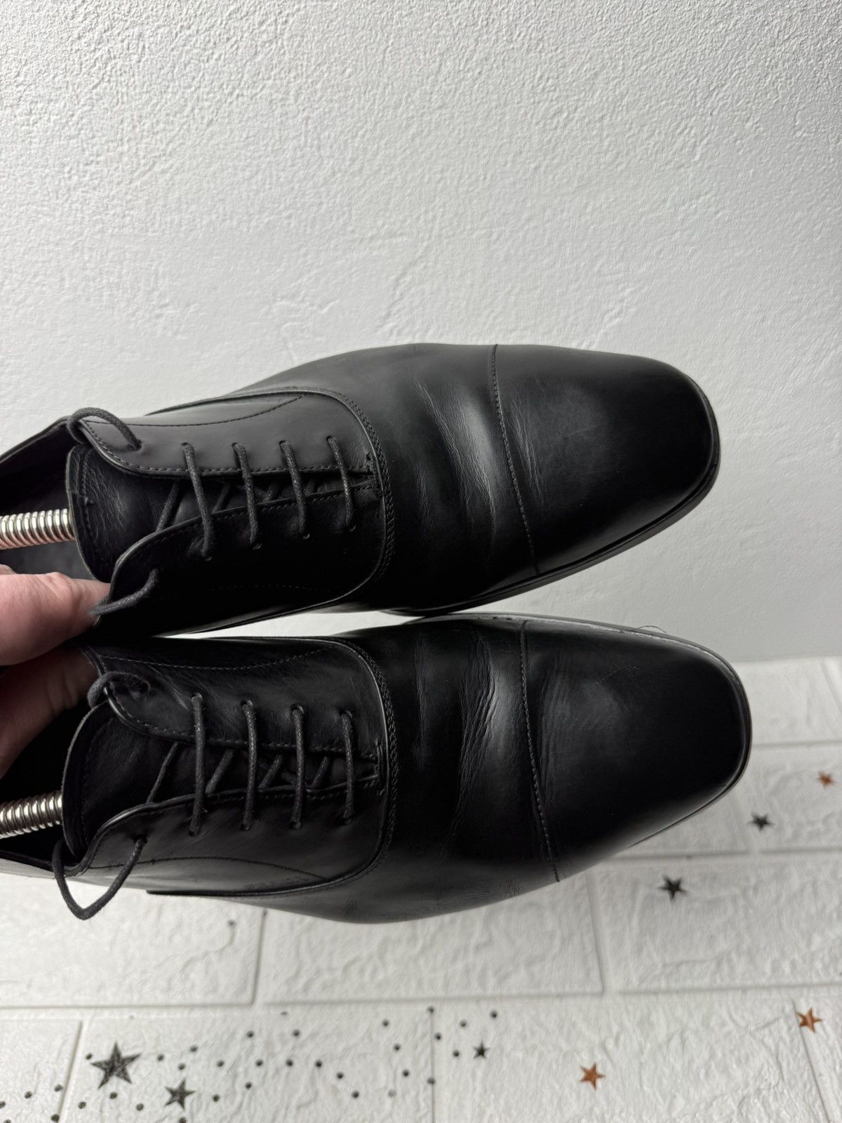 Prada PRADA Black Leather Oxfords US9 UK8.5 EUR44 Men Size US 9 / EU 42 - 3 Thumbnail