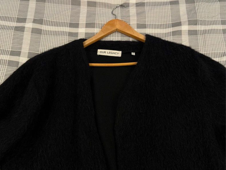 Our Legacy our legacy size 50 Black wool cardigan tweed coat 2502-Nex Size US M / EU 48-50 / 2 - 2 Thumbnail