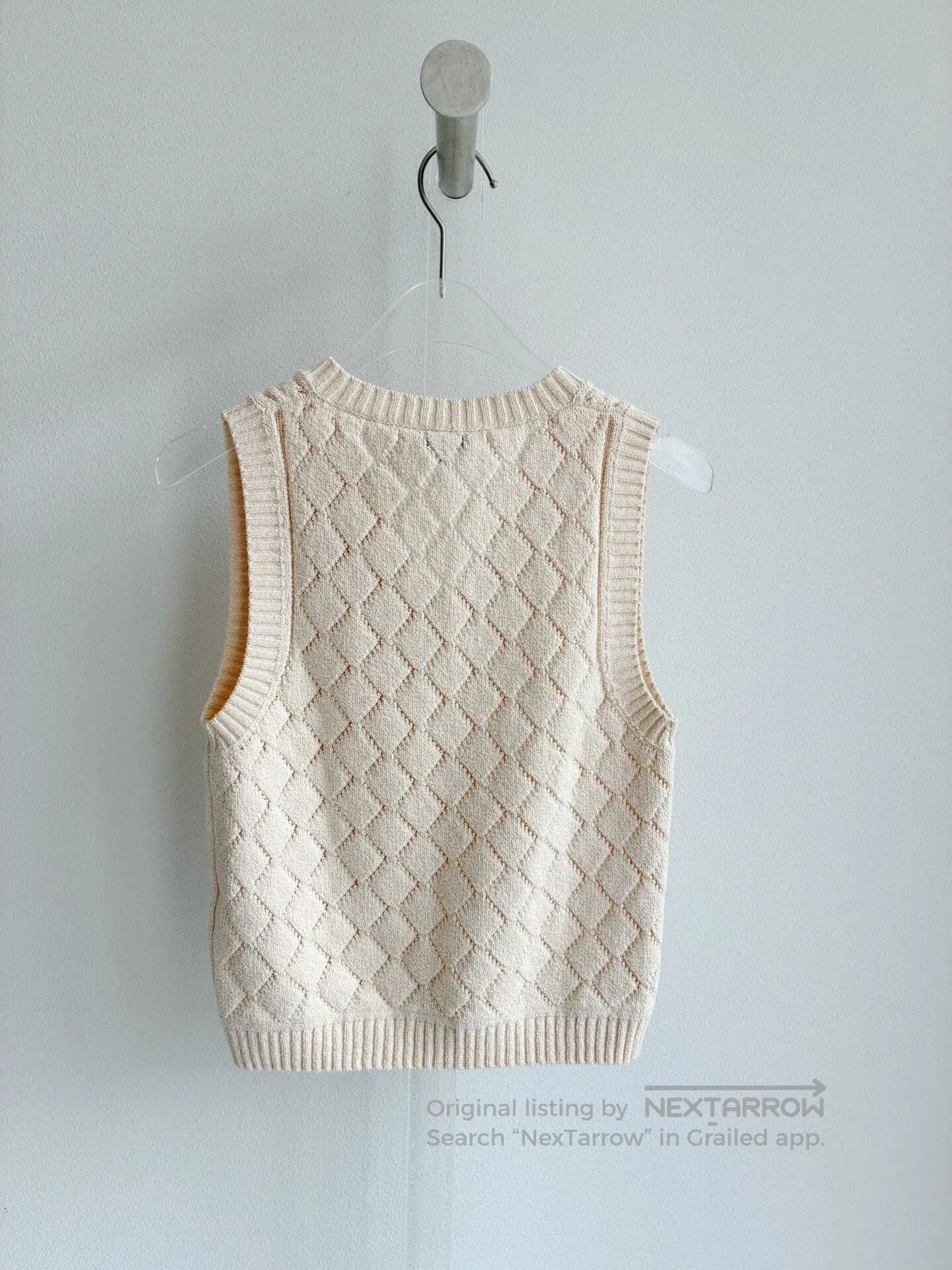 Chanel Chanel 23S Diamond Pattern Halter Knit Vest. Size XXS / US 00 / IT 34 - 3 Thumbnail