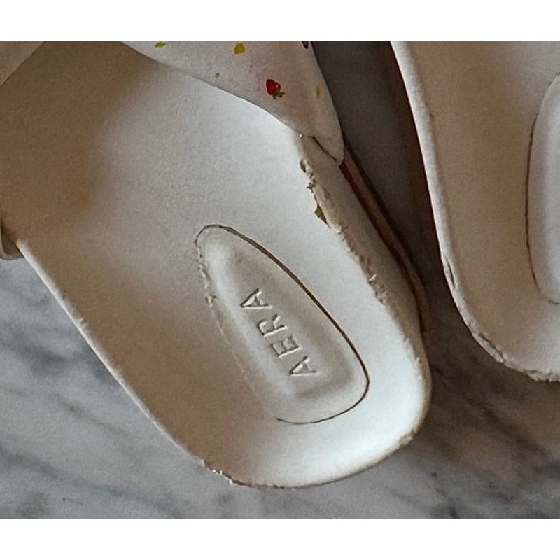 Other Aera White Vegan Leather Knot Flats Slides Size US 7.5 / IT 37.5 - 3 Thumbnail
