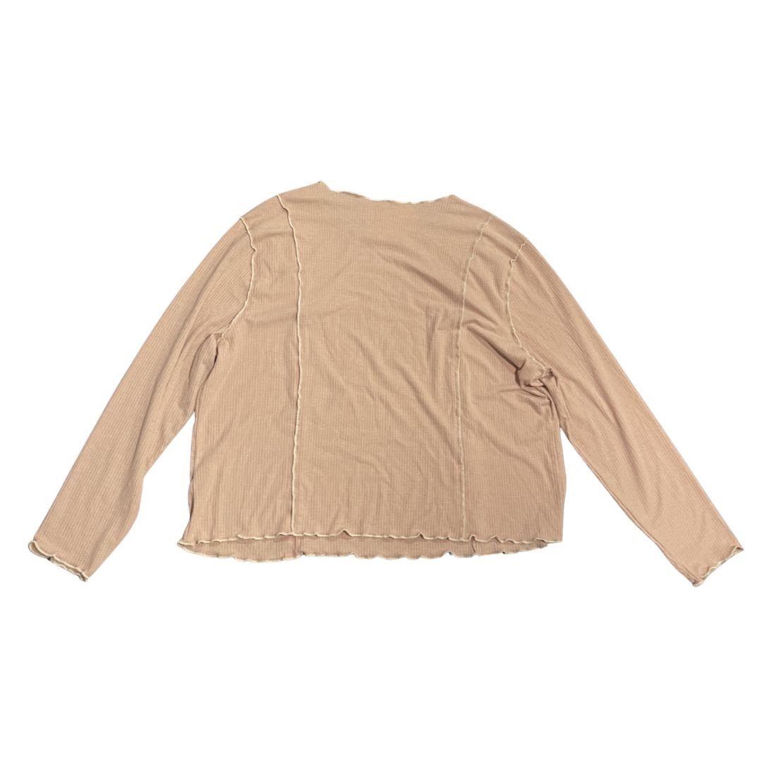 Other Love Fire Pedal Pink Ribbed Long Sleeve Top Ruffle Trim NWT Size XXL / US 16-18 / IT 52-54 - 2 Thumbnail