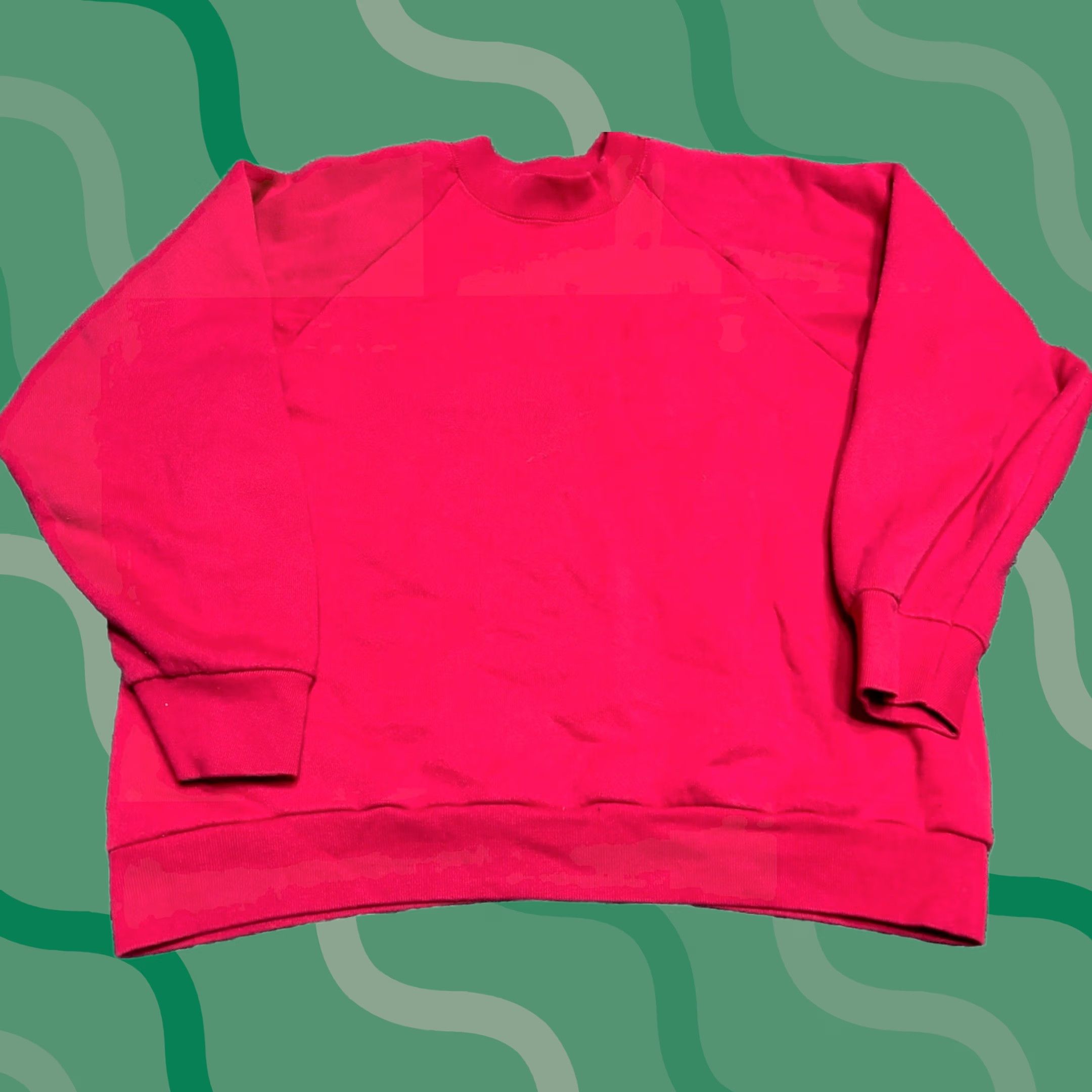 Hanes VINTAGE 90s Pullover Raglan Sweatshirt Pink Women's L Hanes Shirt Pullover 90s Womens Mens Size L / US 10 / IT 46 - 1 Thumbnail