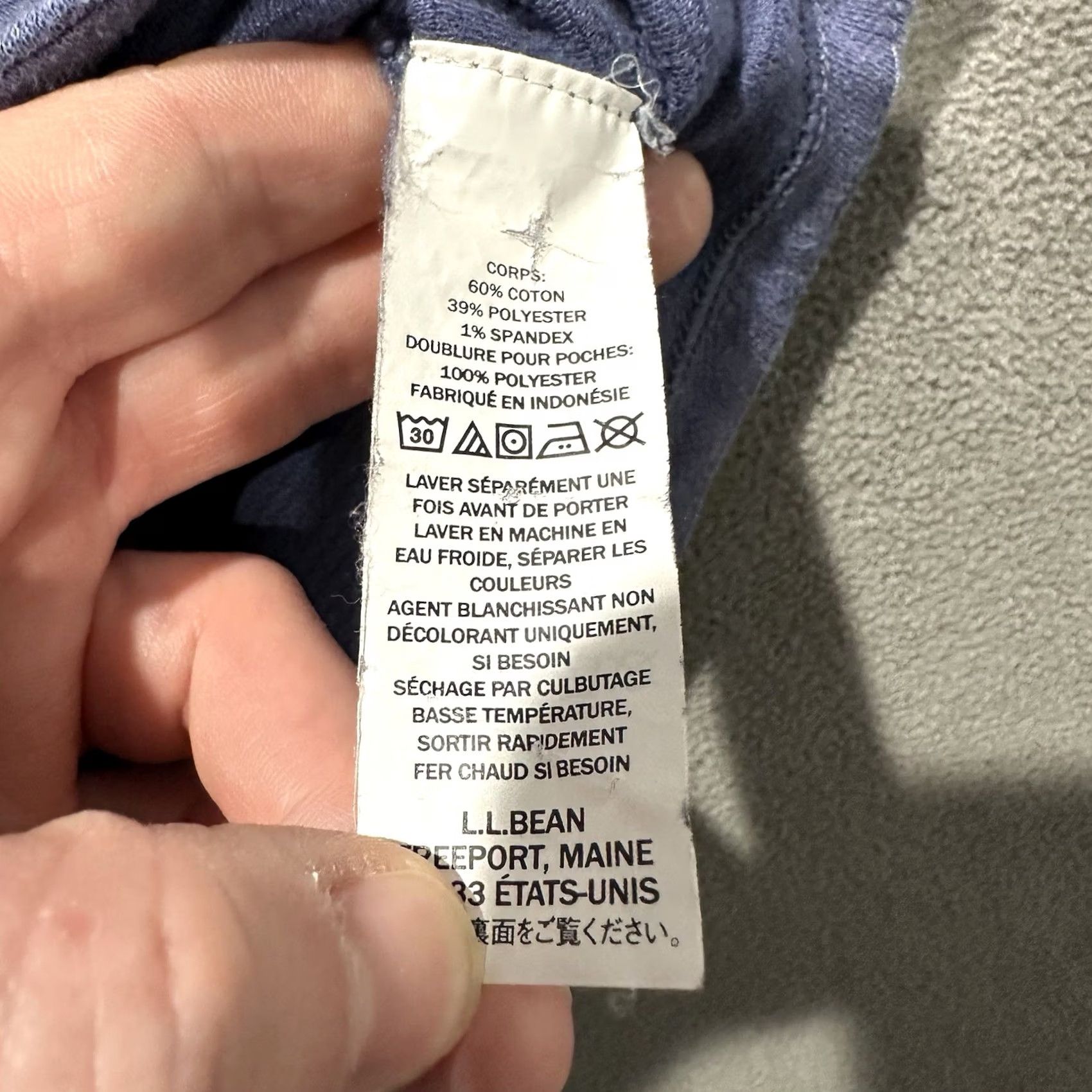 Vintage L.L. Bean Hoodie Womens Large Blue 1/2 Zip Pullover Outdoor Knit GUC Size L / US 10 / IT 46 - 4 Thumbnail