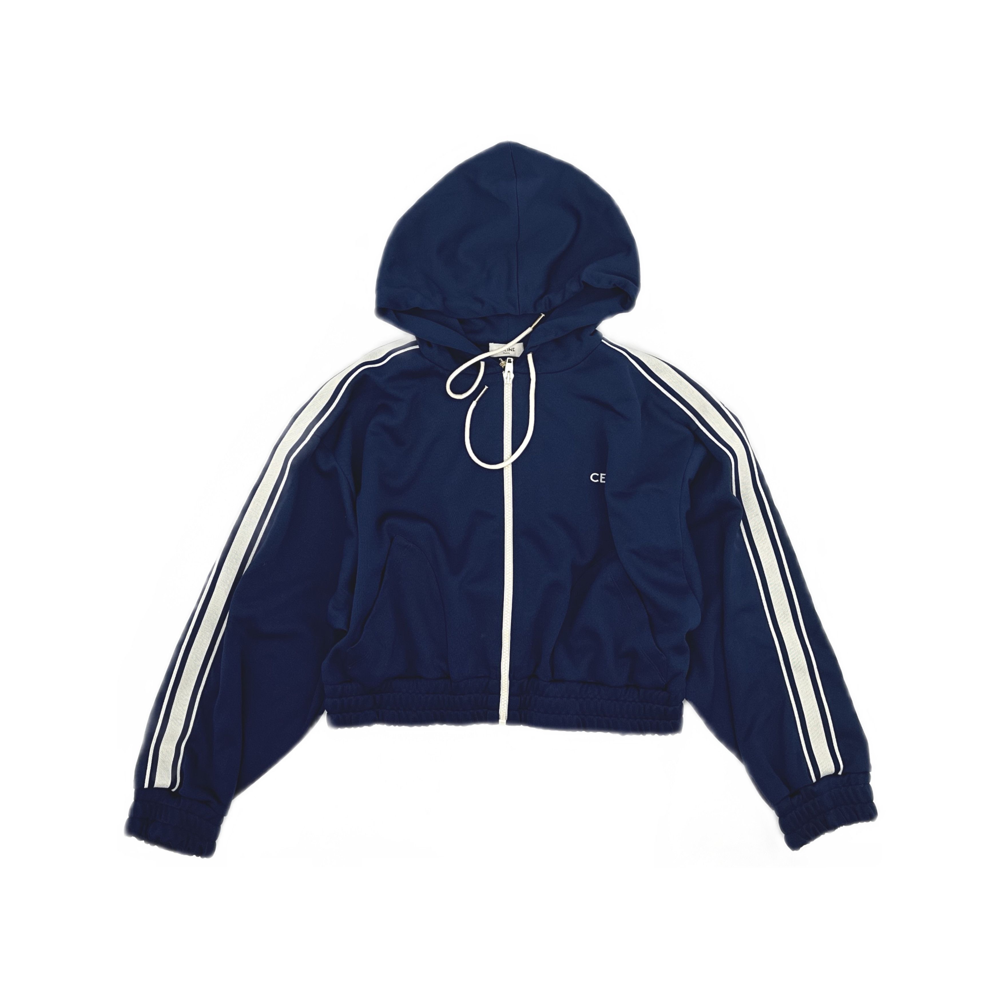 Celine Celine Logo Stripe Zip Up Hoodie Size M Size M / US 6-8 / IT 42-44 - 1 Thumbnail