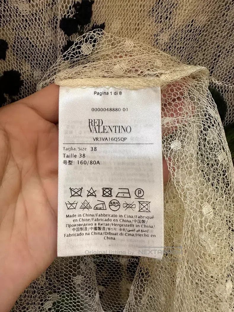 Valentino Valentino Lily of the valley embroidered mesh doll collar Size M / US 6-8 / IT 42-44 - 7 Thumbnail