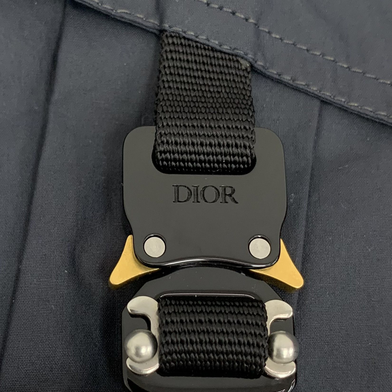 Dior Dior Blue-Black Cotton Trench Coat (Size 44) Size US S / EU 44-46 / 1 - 5 Thumbnail