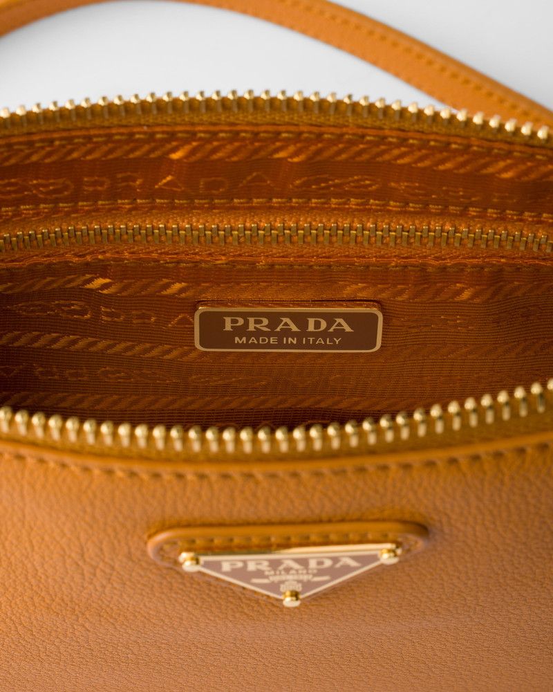 Prada o1B3y1r0526 Size: OS / Leather Pouch in Amber Size ONE SIZE - 4 Thumbnail