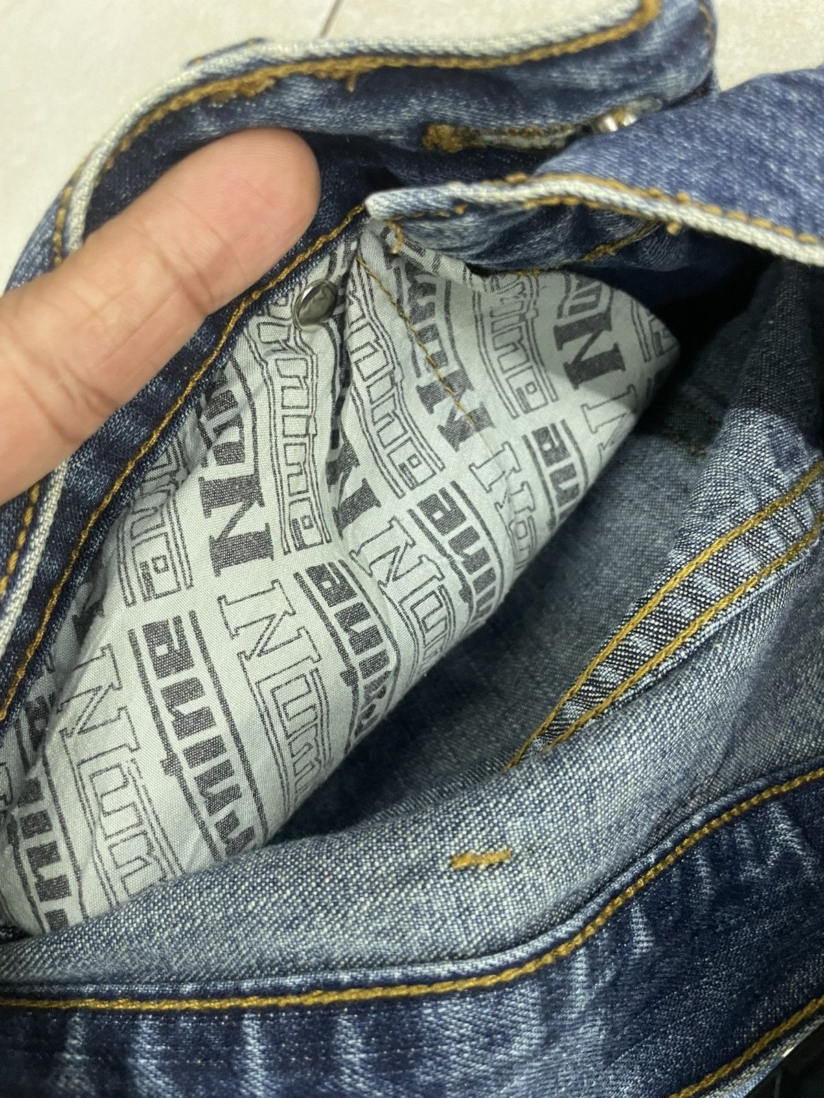 Number (N)ine NUMBER (N)INE PATCHWORK DENIM PANTS Size US 31 - 14 Thumbnail