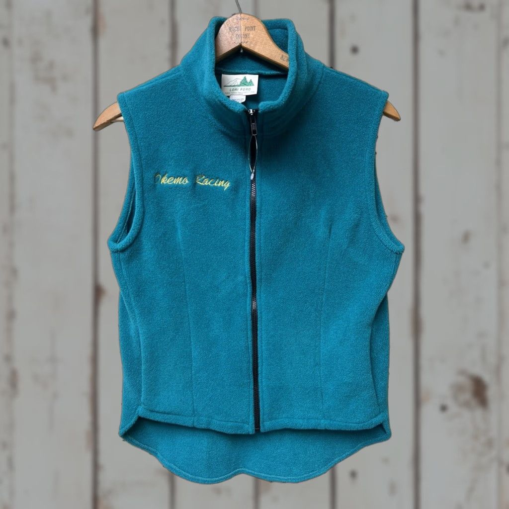 Vintage NWOT Green Zip Vest Okemo Race Team Fleece Winter Long Tail Lori Ford Vest Women M Green Winter 2020s? Size M / US 6-8 / IT 42-44 - 1 Thumbnail