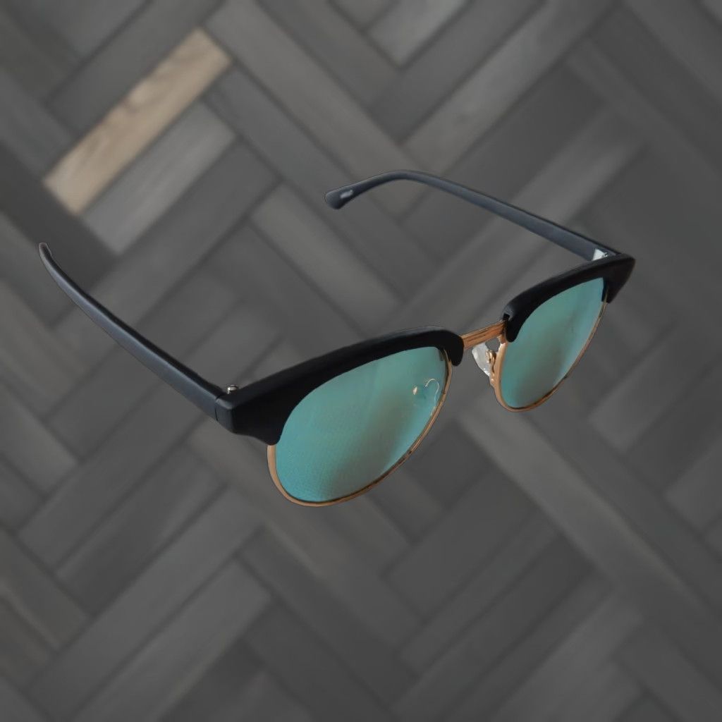 J.Crew J.CREW Sunglasses H9007 Unisex Adults Black Frame Green Lens Size ONE SIZE - 1 Thumbnail