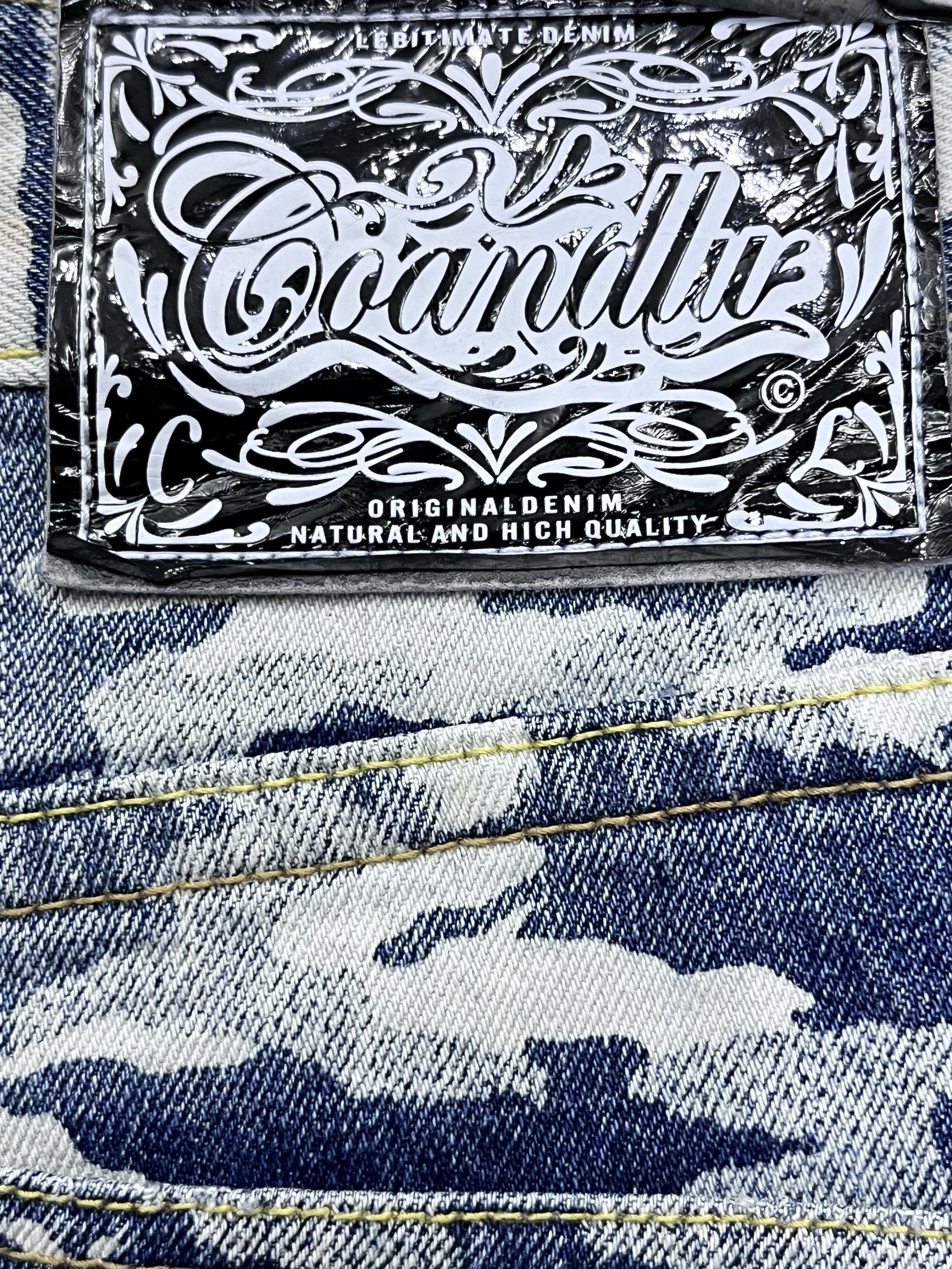 Hysteric Glamour FYE🔥RARE Camo Blue Print Denim Inspired by Hysteric Glamour Size US 27 - 5 Thumbnail