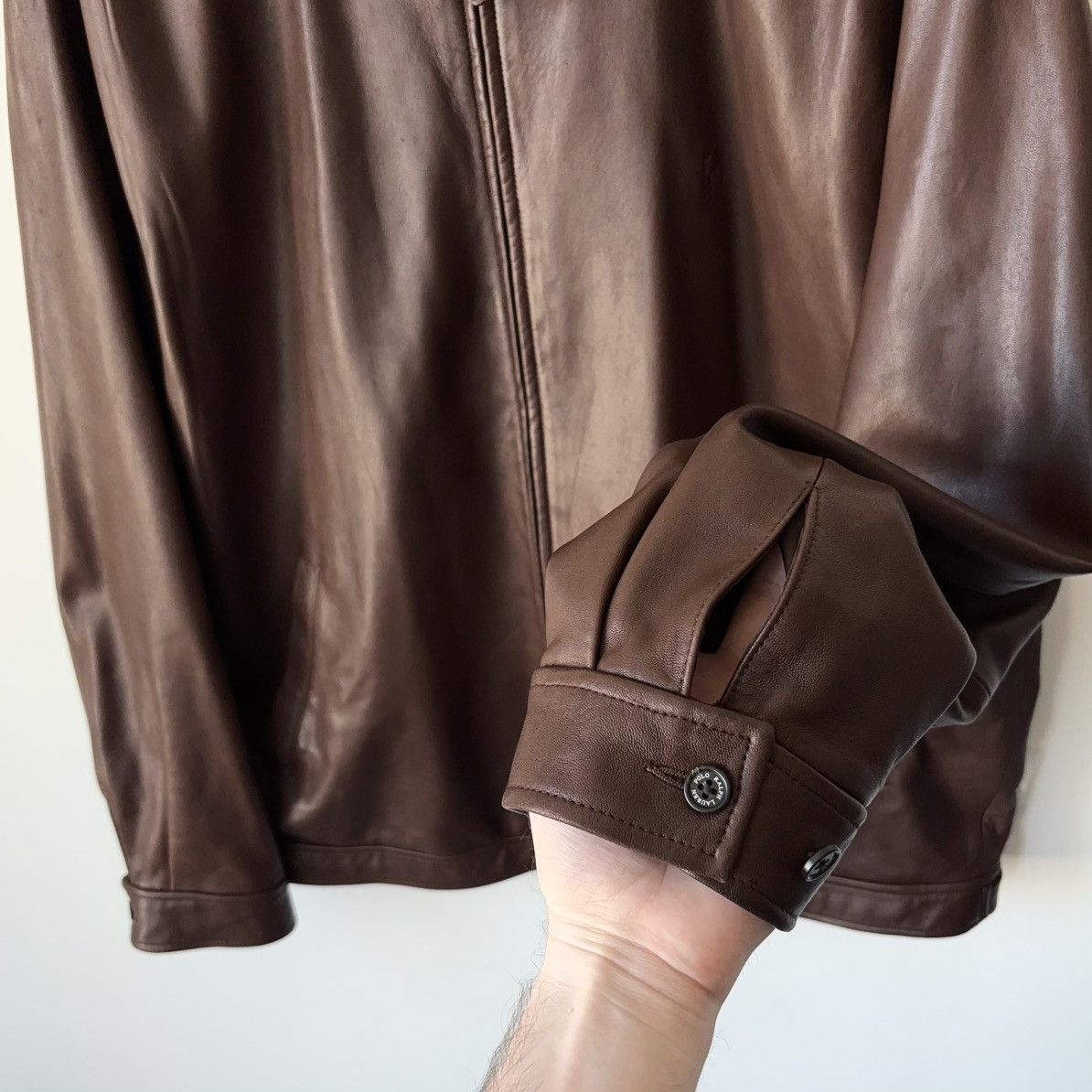 Polo Ralph Lauren Vintage 100% Leather Jacket Brown Buttery Soft Lamb Size US XXL / EU 58 / 5 - 7 Thumbnail