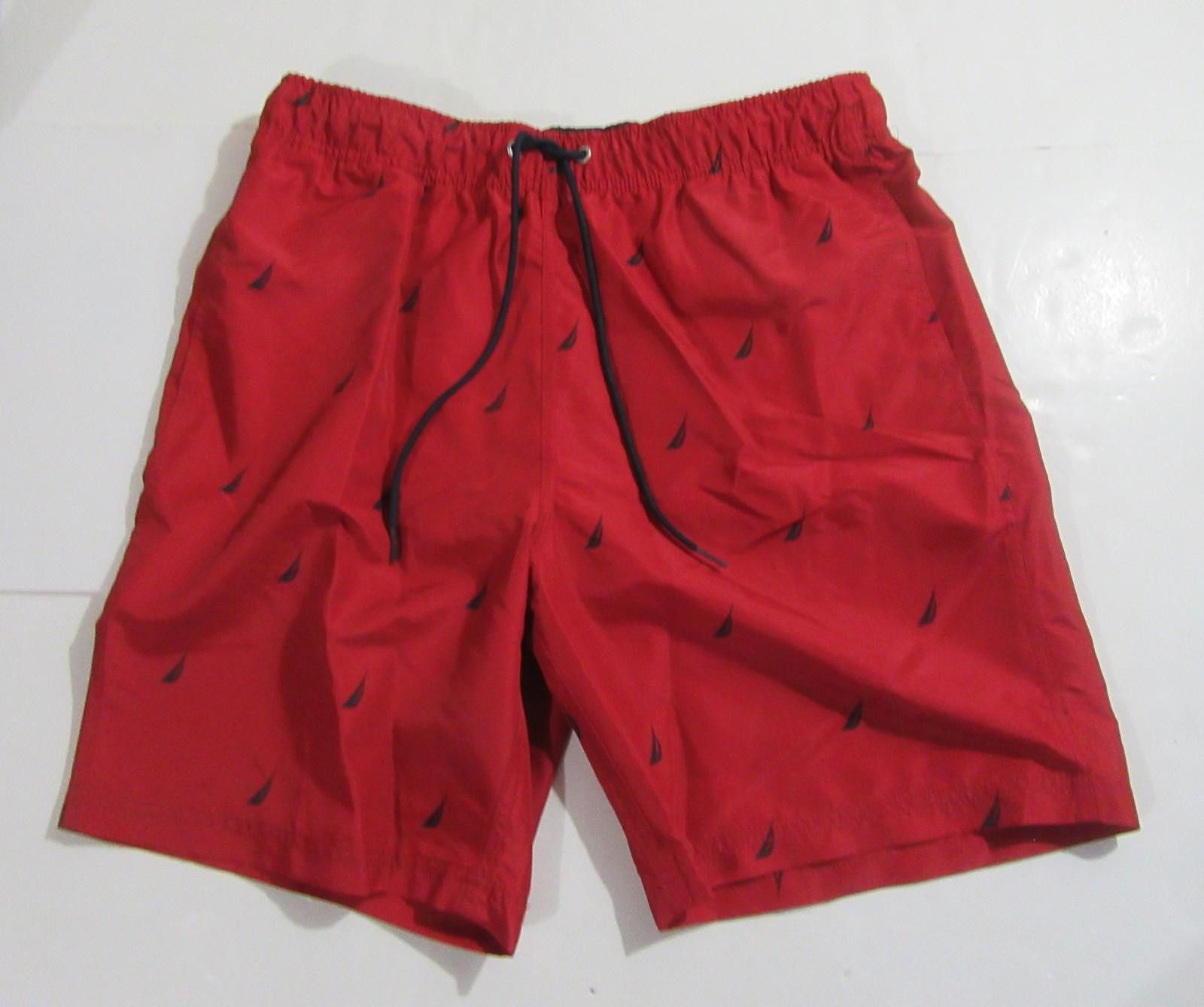 Nautica Nautica All Over Logo Mens Swim Trunks Red Size Large L NWT Size US 34 / EU 50 - 1 Thumbnail