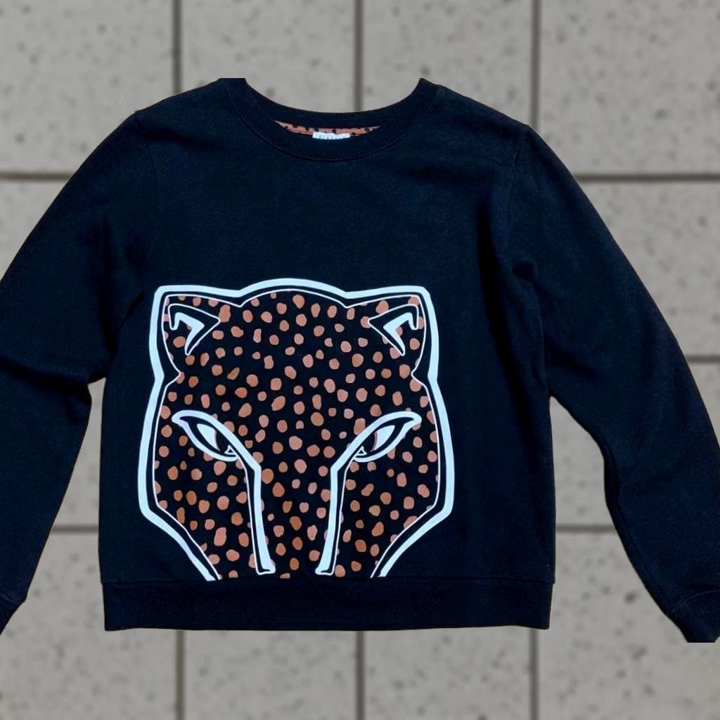 Vintage CLAUDIE PIERLOT Sweatshirt Logo Print Black Size L Women's Size L / US 10 / IT 46 - 1 Thumbnail