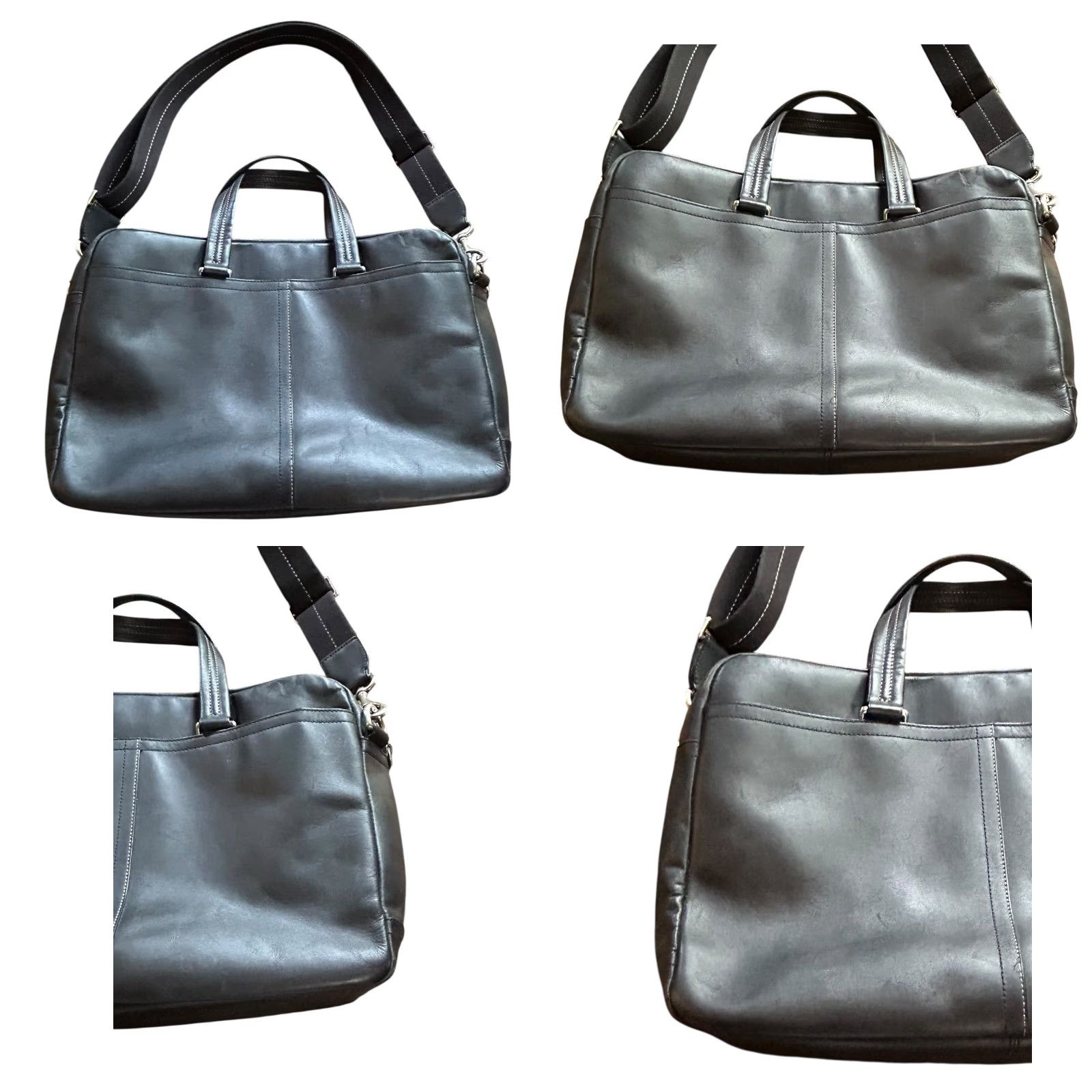 Coach COACH Business Bag 2way F70707 Black Leather Crossbody Messenger Suitcase Read Size ONE SIZE - 11 Thumbnail
